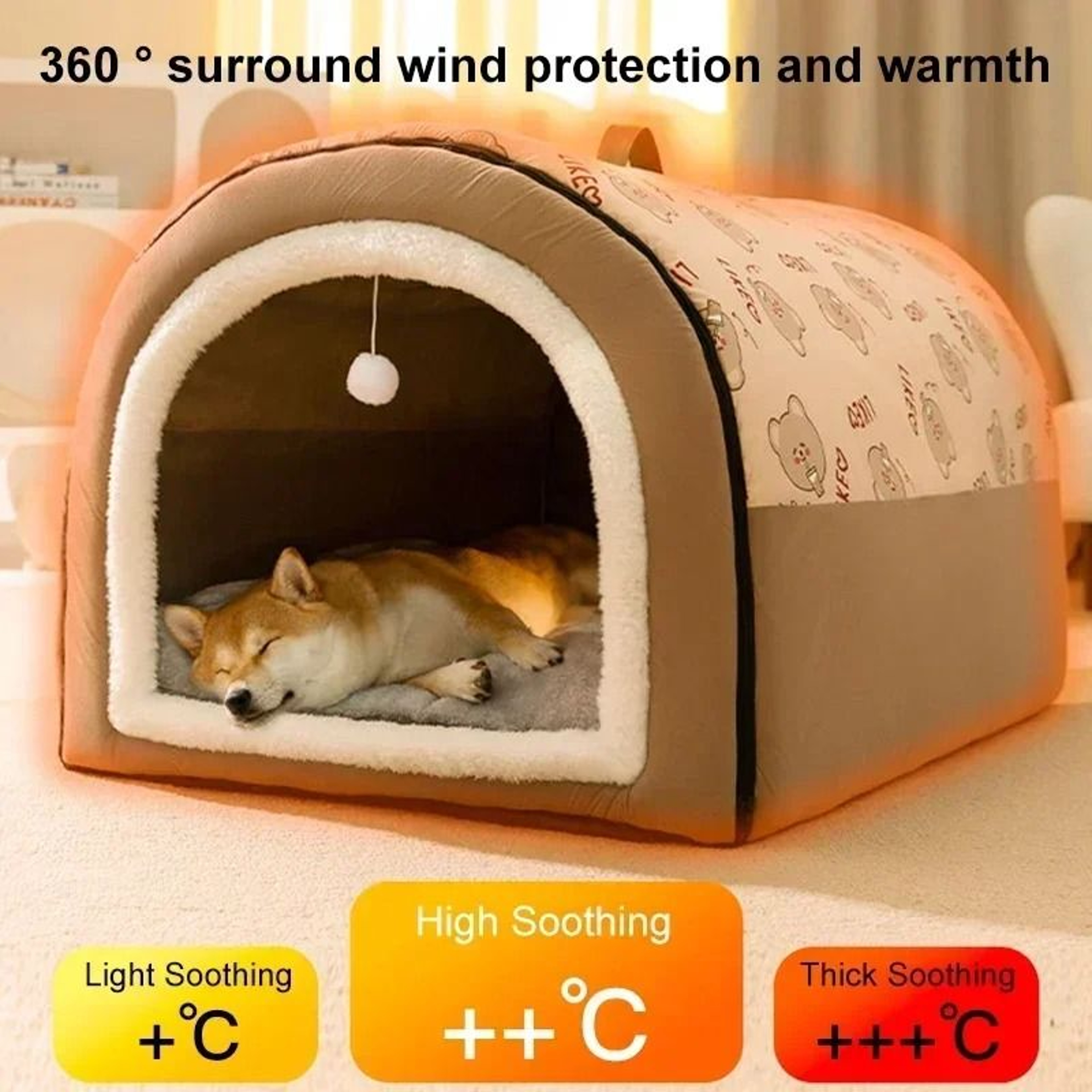 Winter Warm Pet House Bed 2