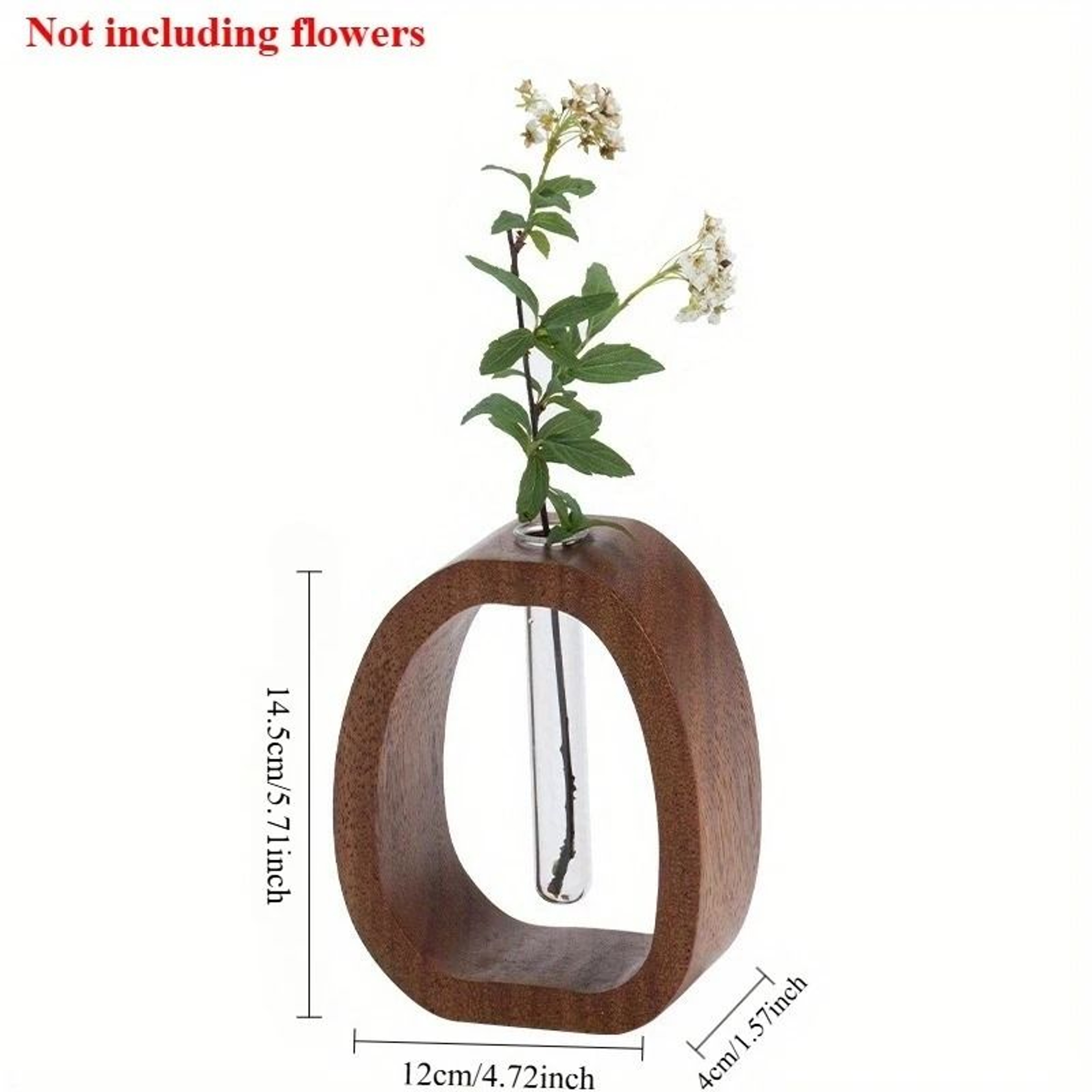 Wooden Base Mini Glass Flower Vase 7