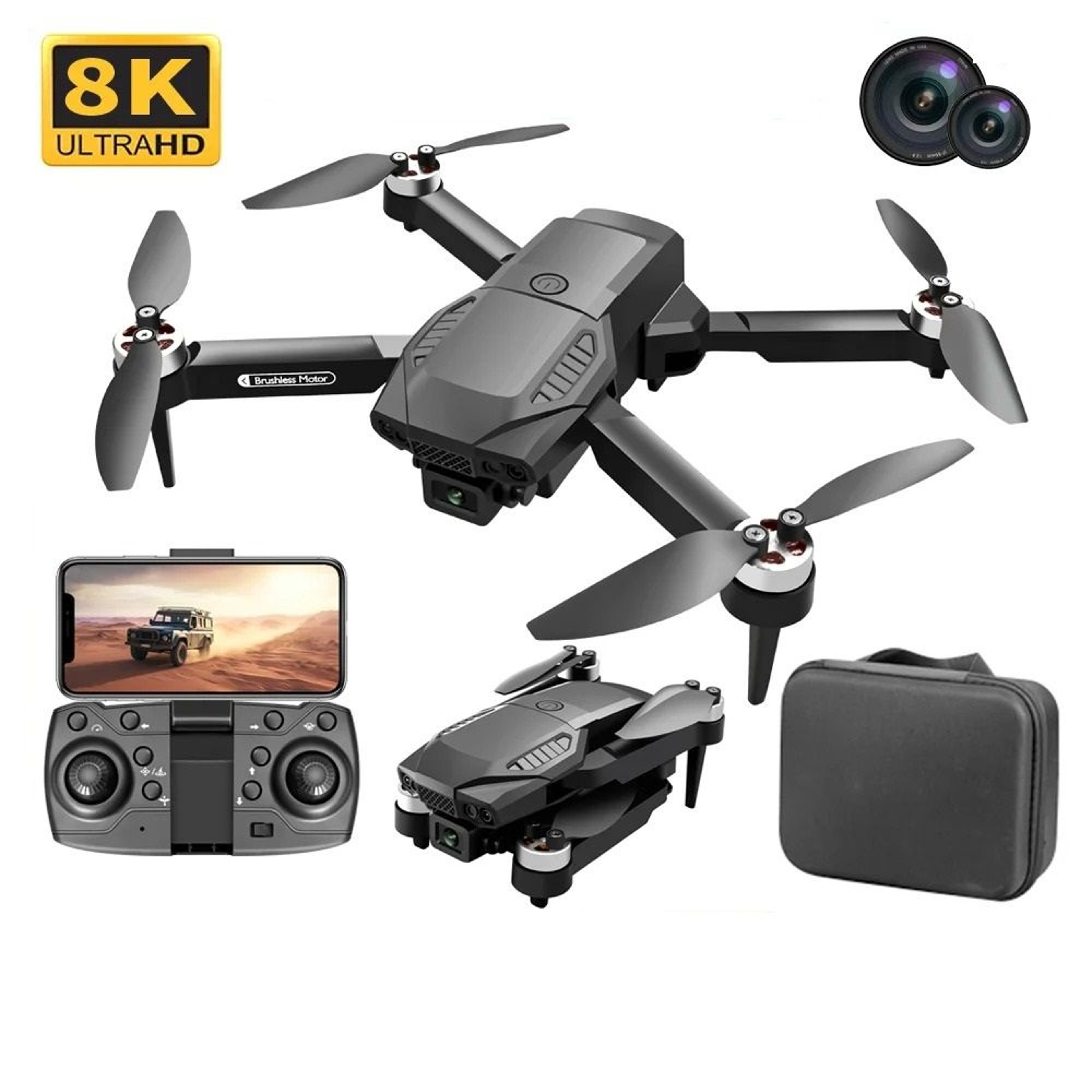 Foldable Dual Camera HD Drone 0