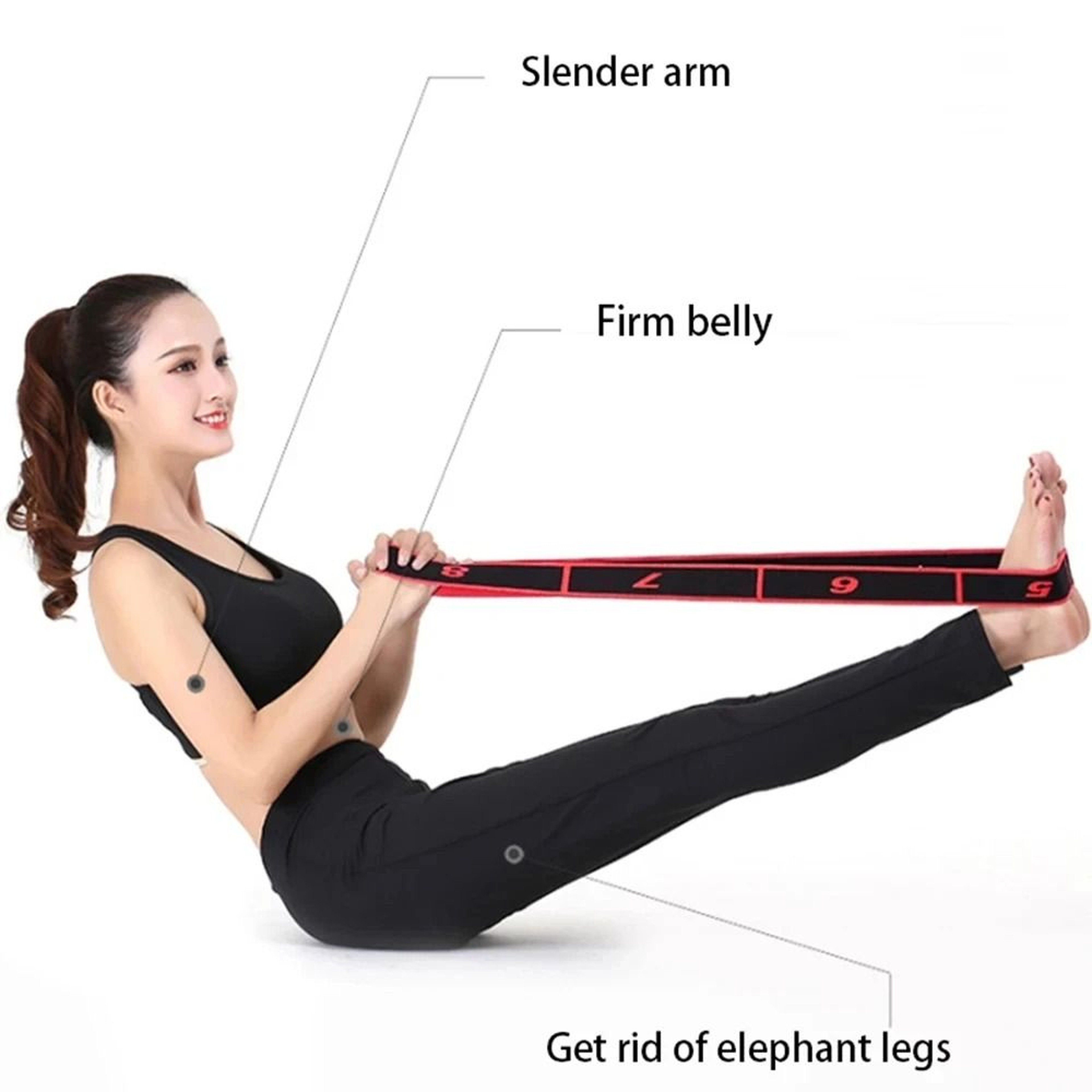 Adjustable Stretching Resistance Yoga Belt 4