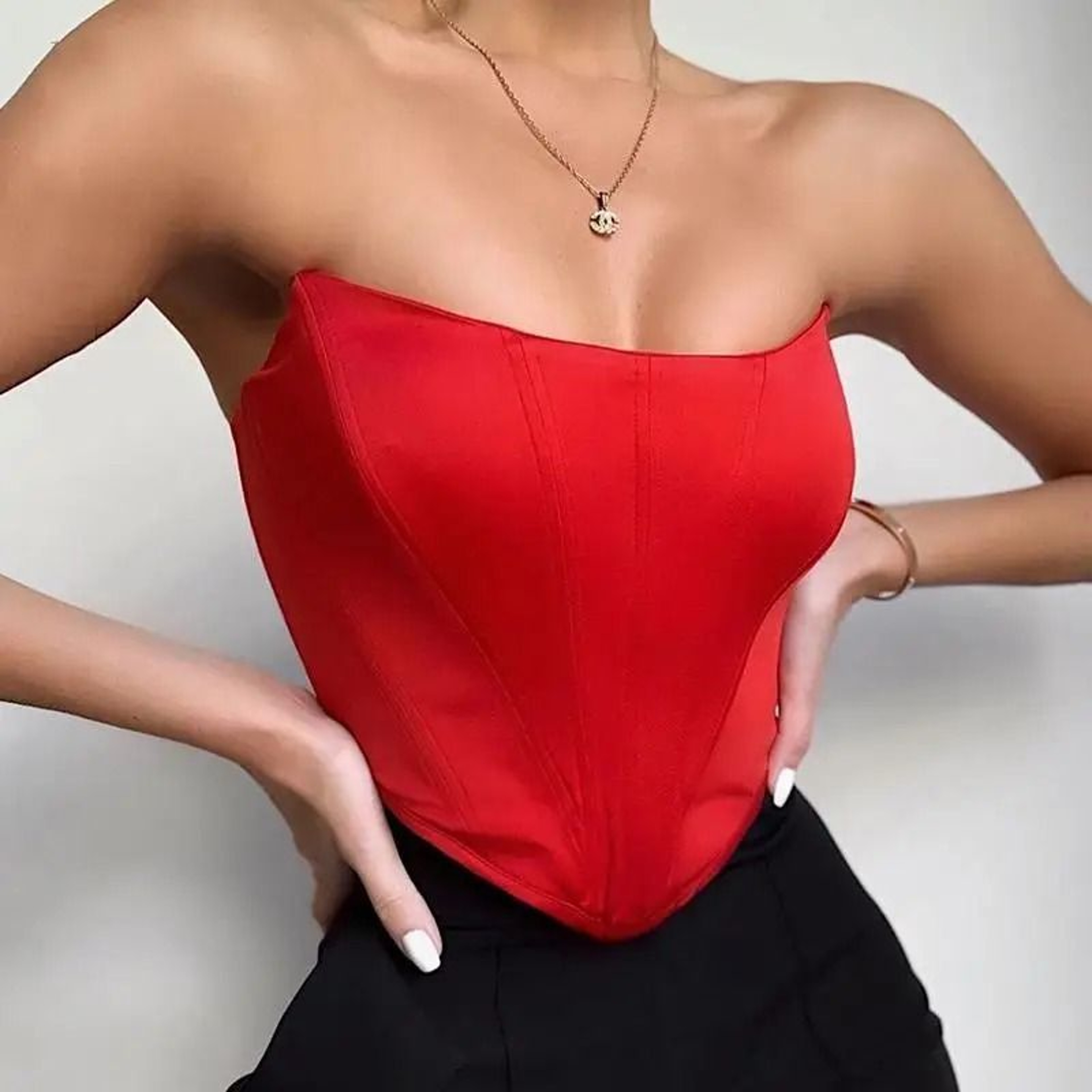 Sleeveless Off Shoulder Corset Crop Top 5