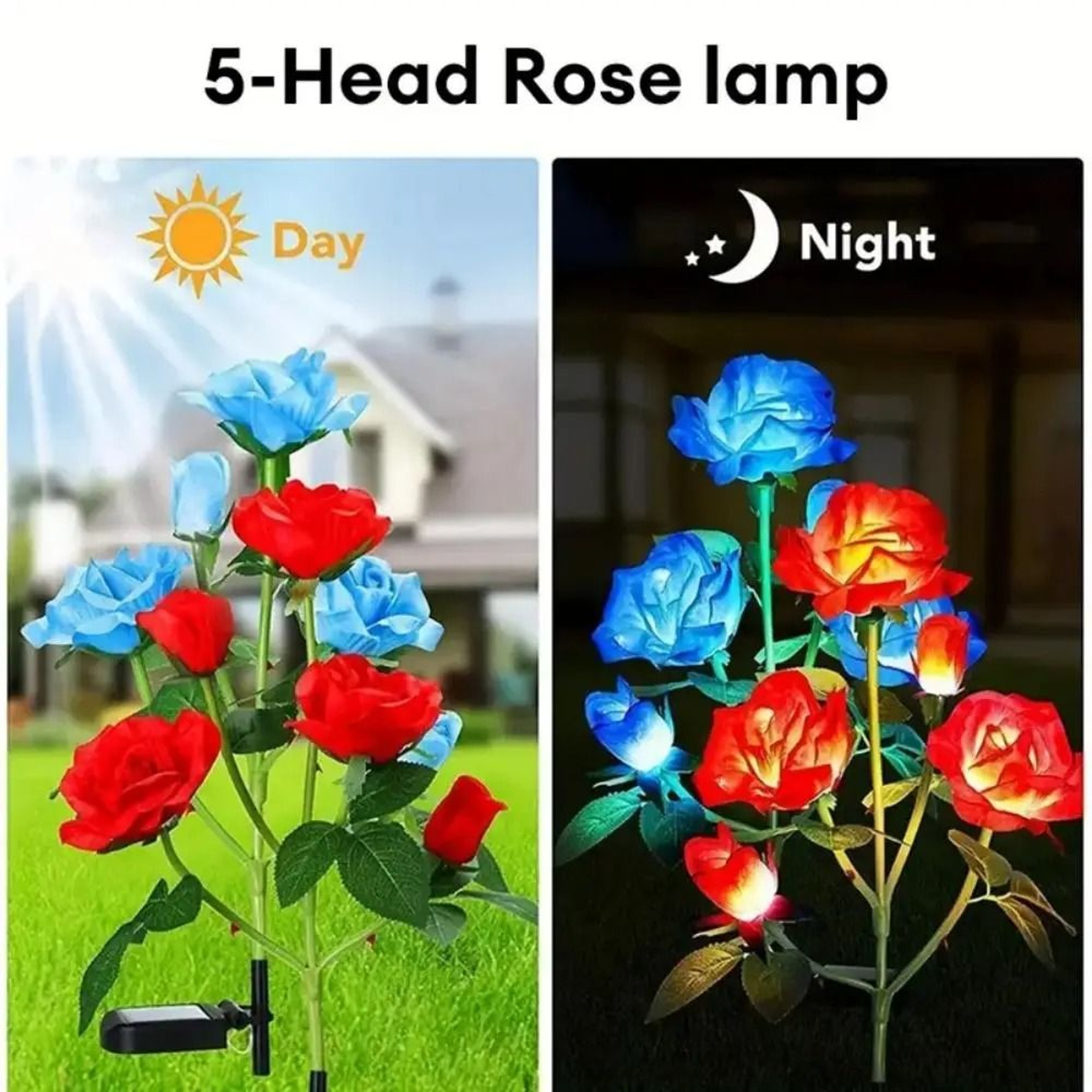 Solar Rose Flower Garden Lights Set 3