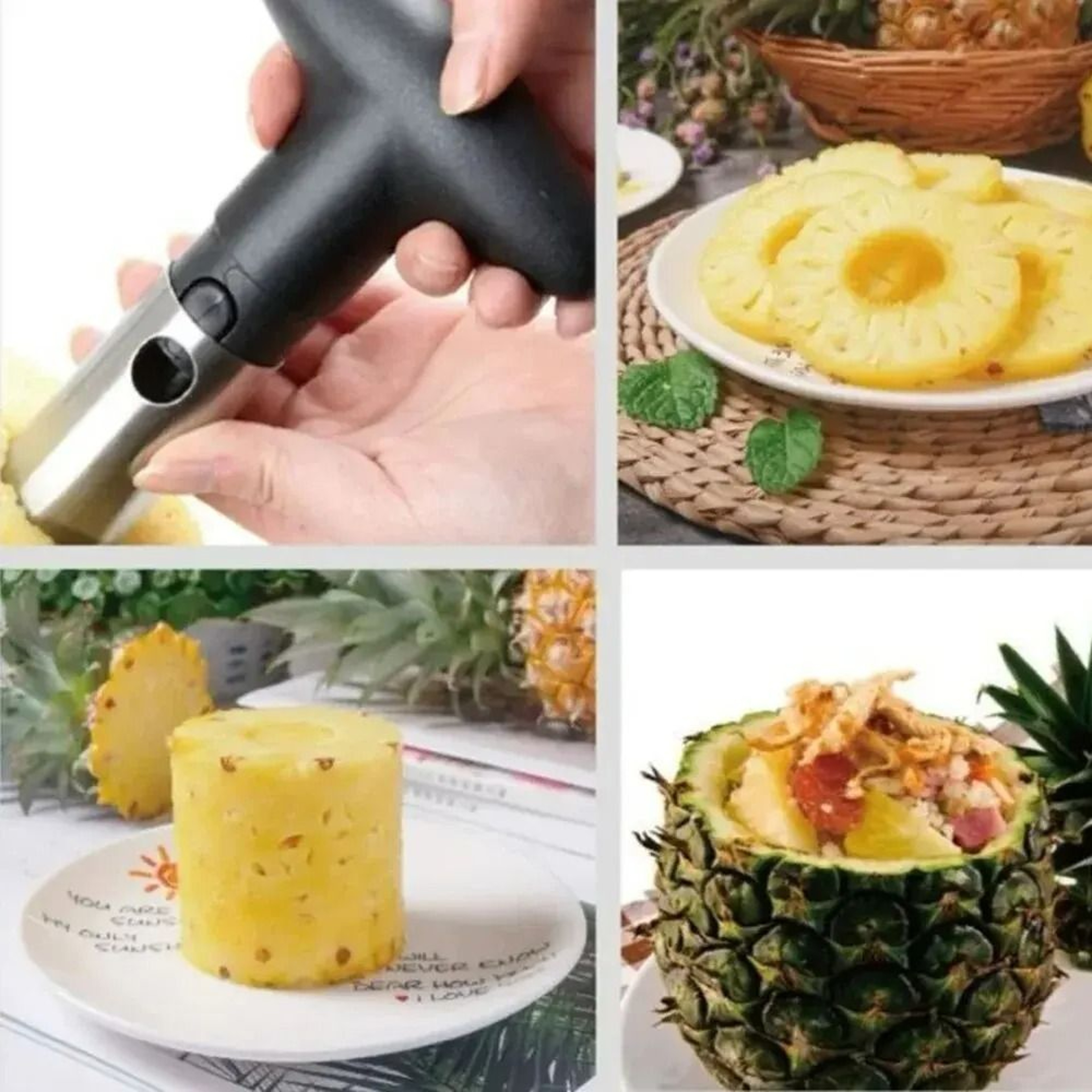 Stainless Steel Pineapple Peeler Corer And Slicer Tool 2