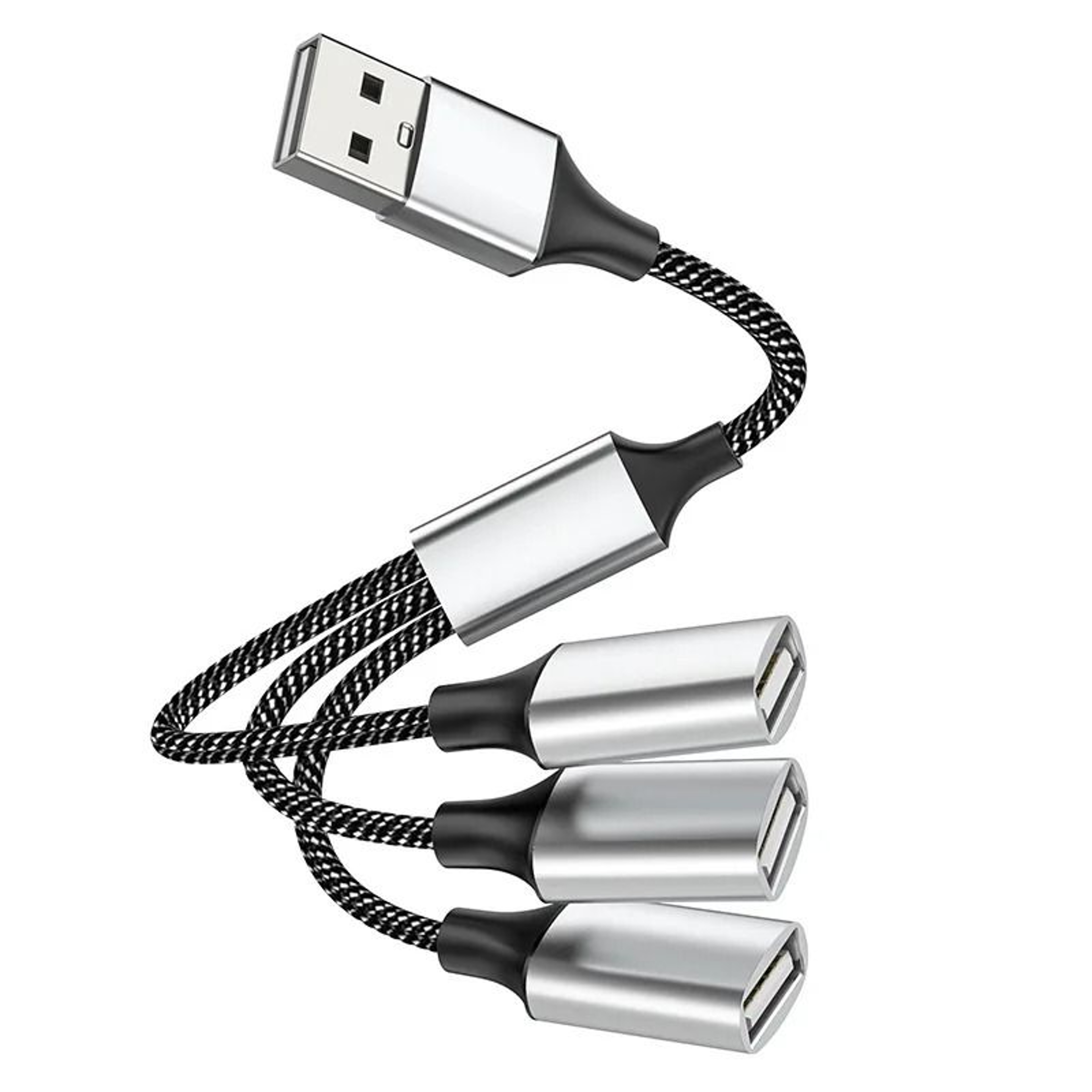 USB Cable Splitter Hub For Multi Device Charging And Power Expansion 6