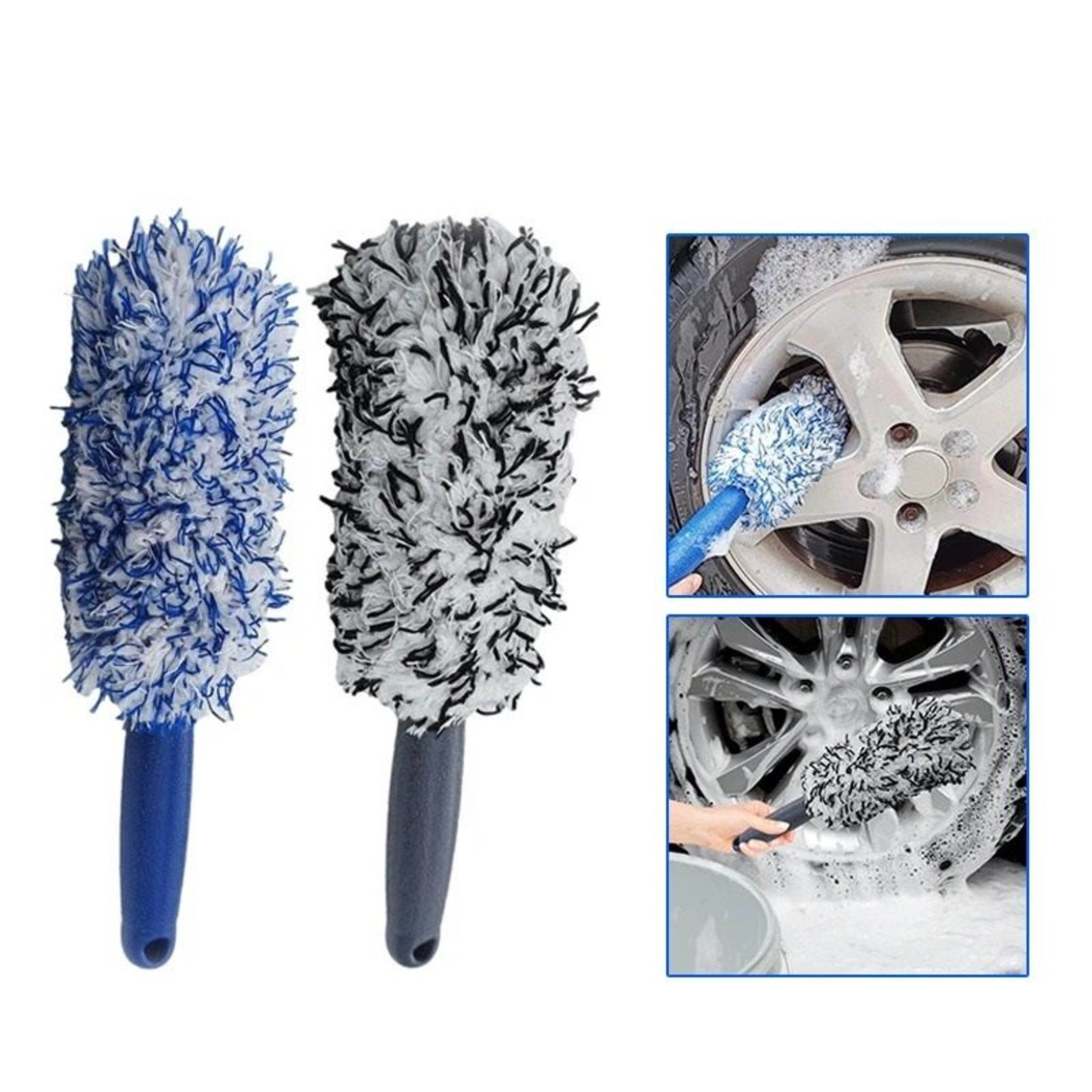 Plush Car Wheel And Tire Cleaning Brush For Detailing Care 0