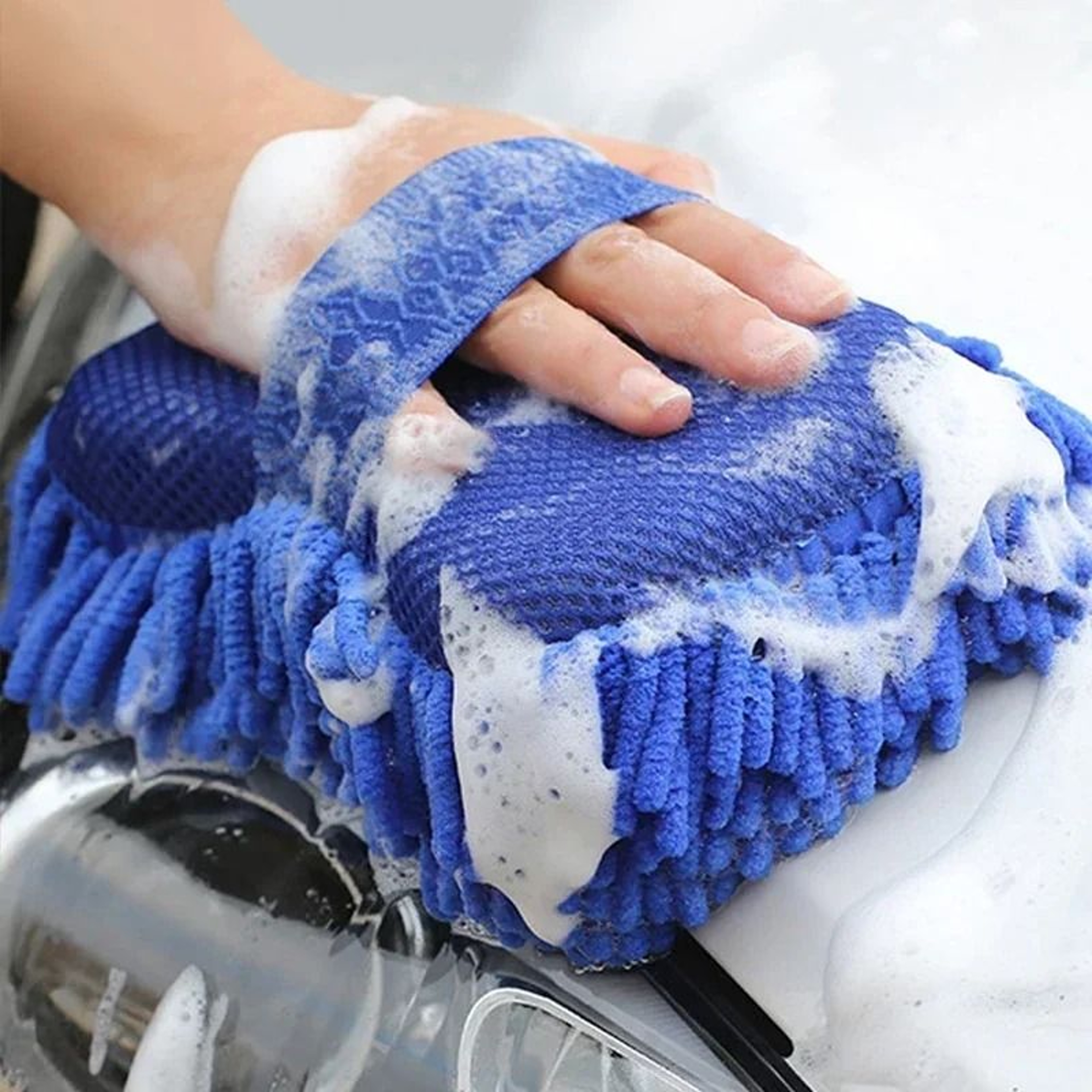 Microfiber Chenille Car Wash Sponge Pads For Gentle Auto Cleaning 4