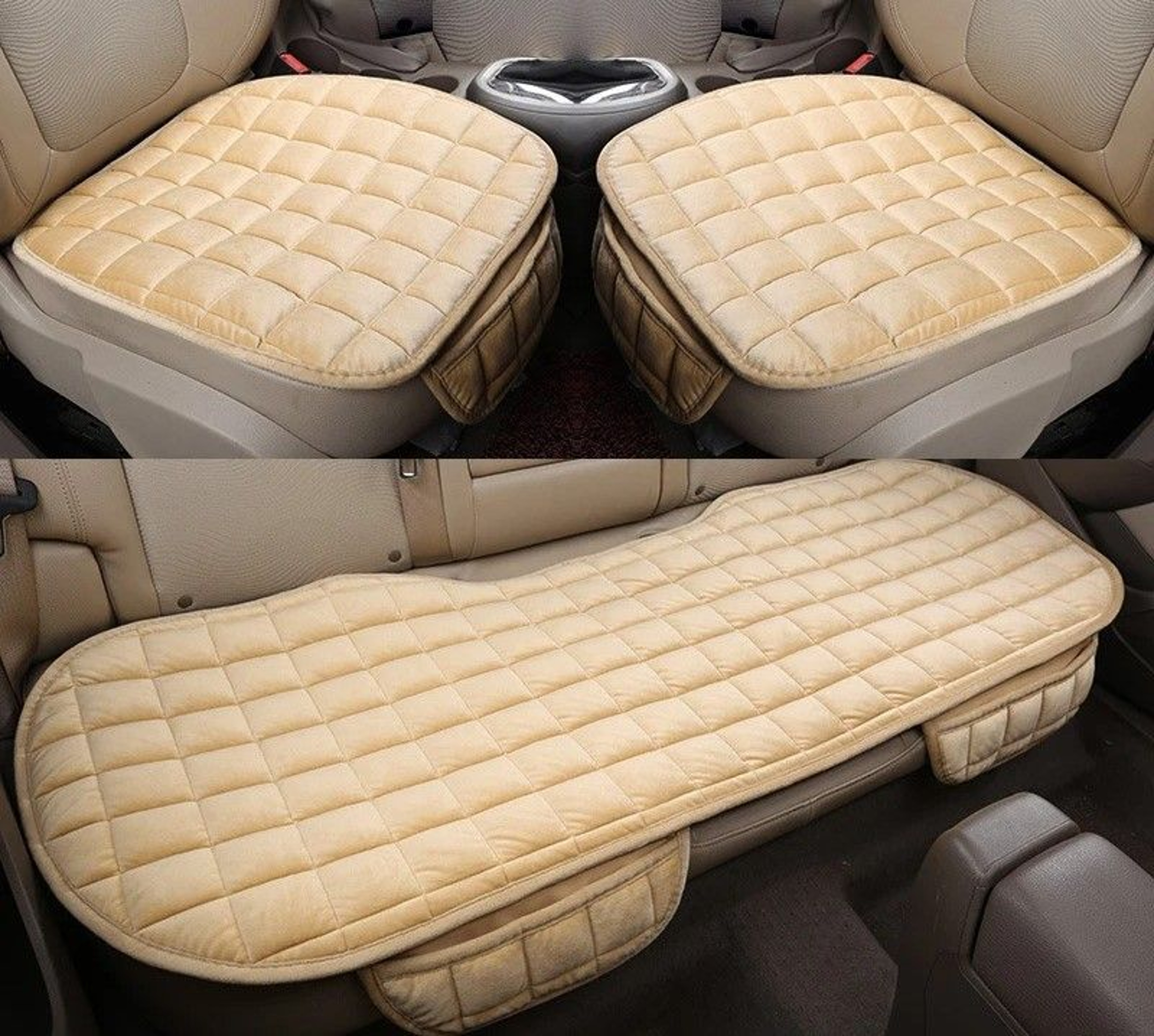 Plush Car Seat Cushion Cover For Front And Rear Seats 0