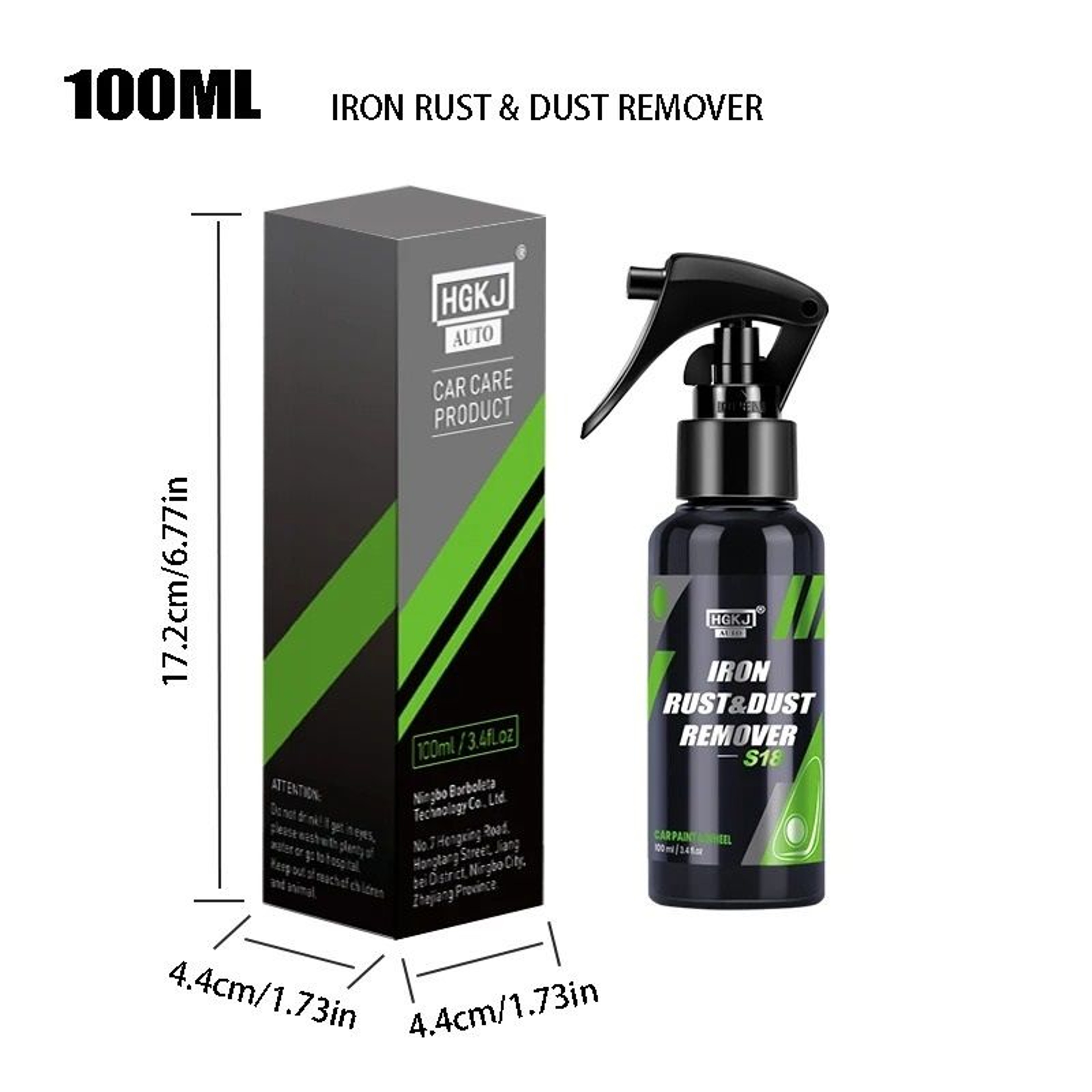 Car Paint And Wheel Iron Particle Rust Remover Spray 7