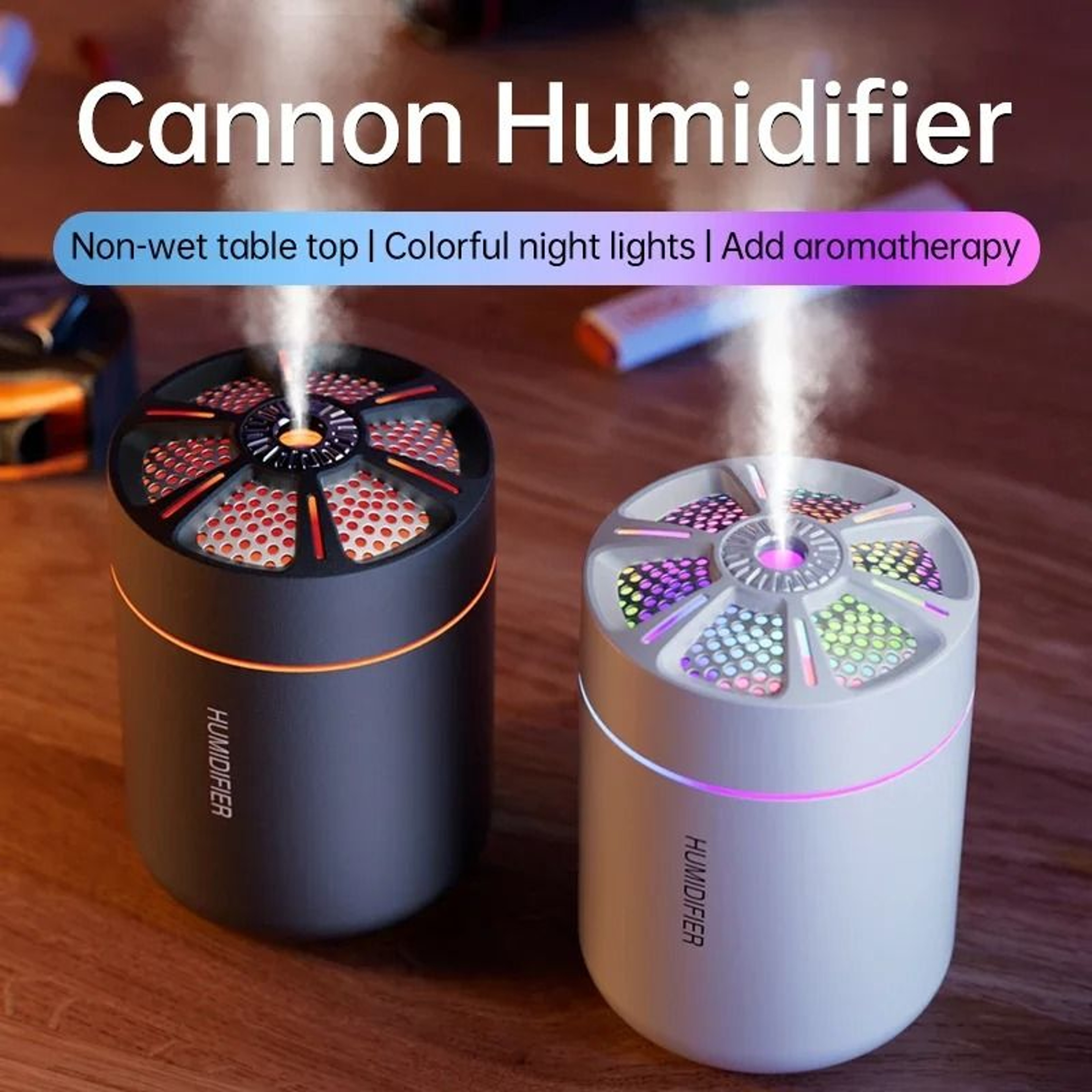 Mini Air Humidifier Aroma Diffuser With Colorful LED Light 0