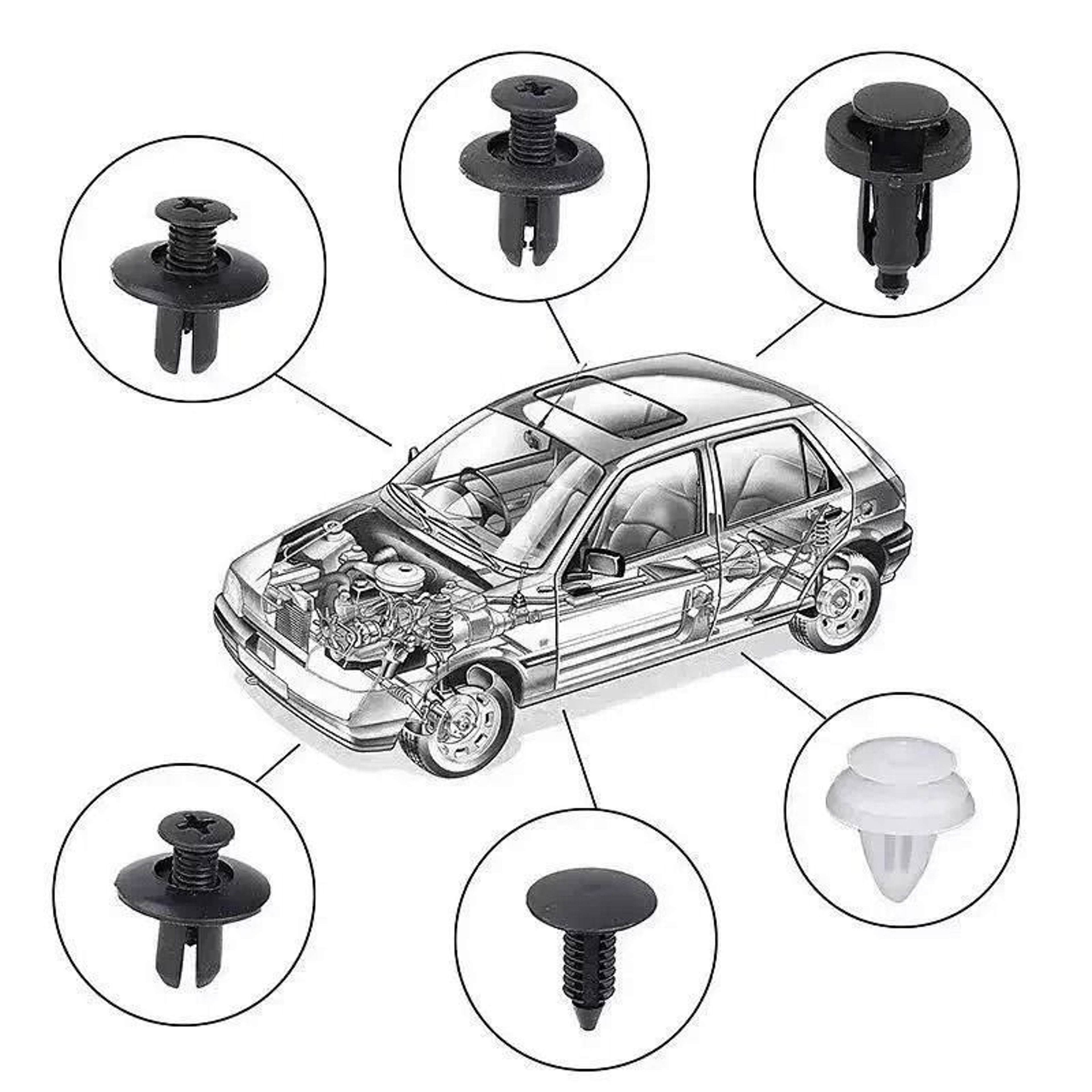 Car Fastener Clips Set For Body Trim And Panel Repair 3