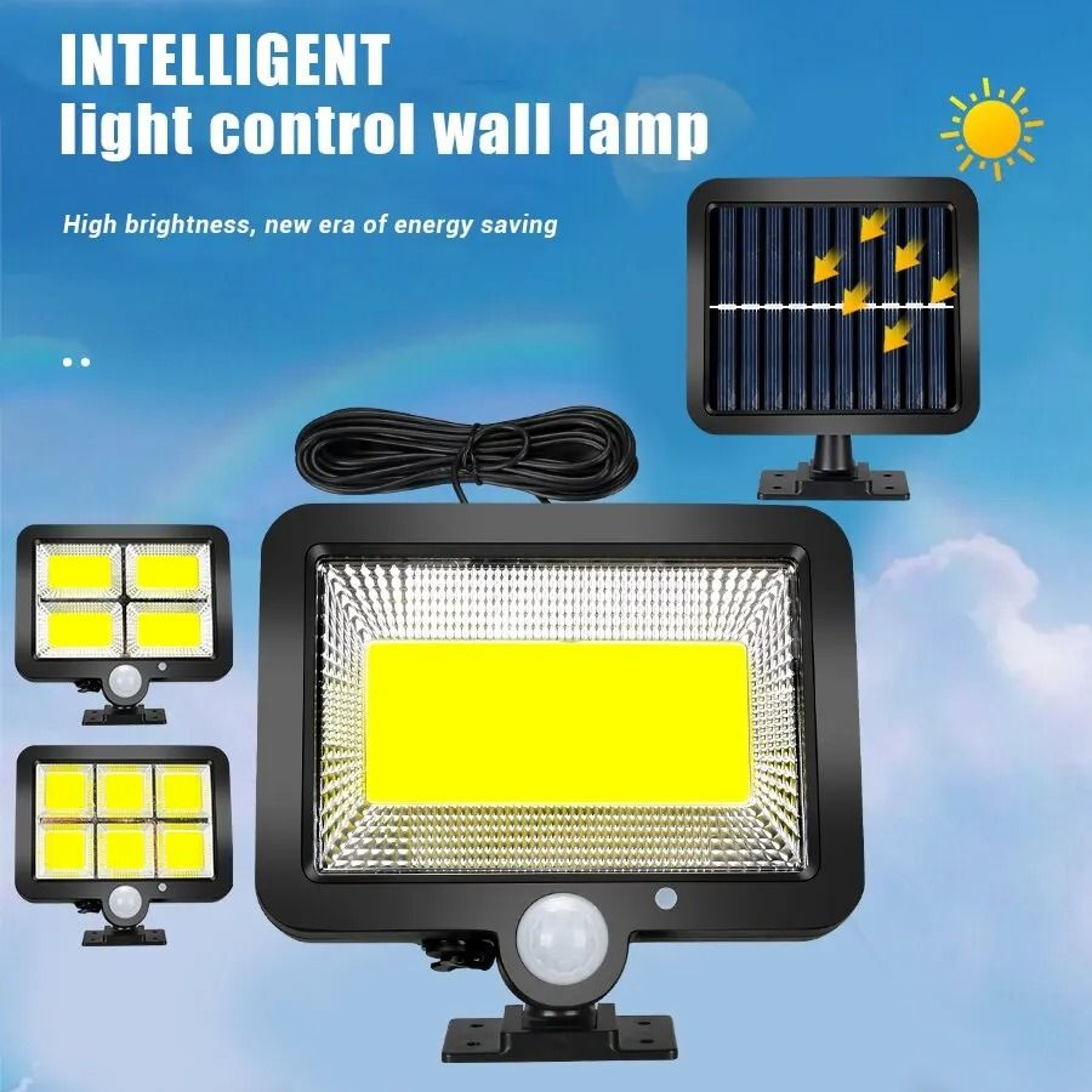 Solar Powered Motion Sensor Outdoor LED Wall Light 0