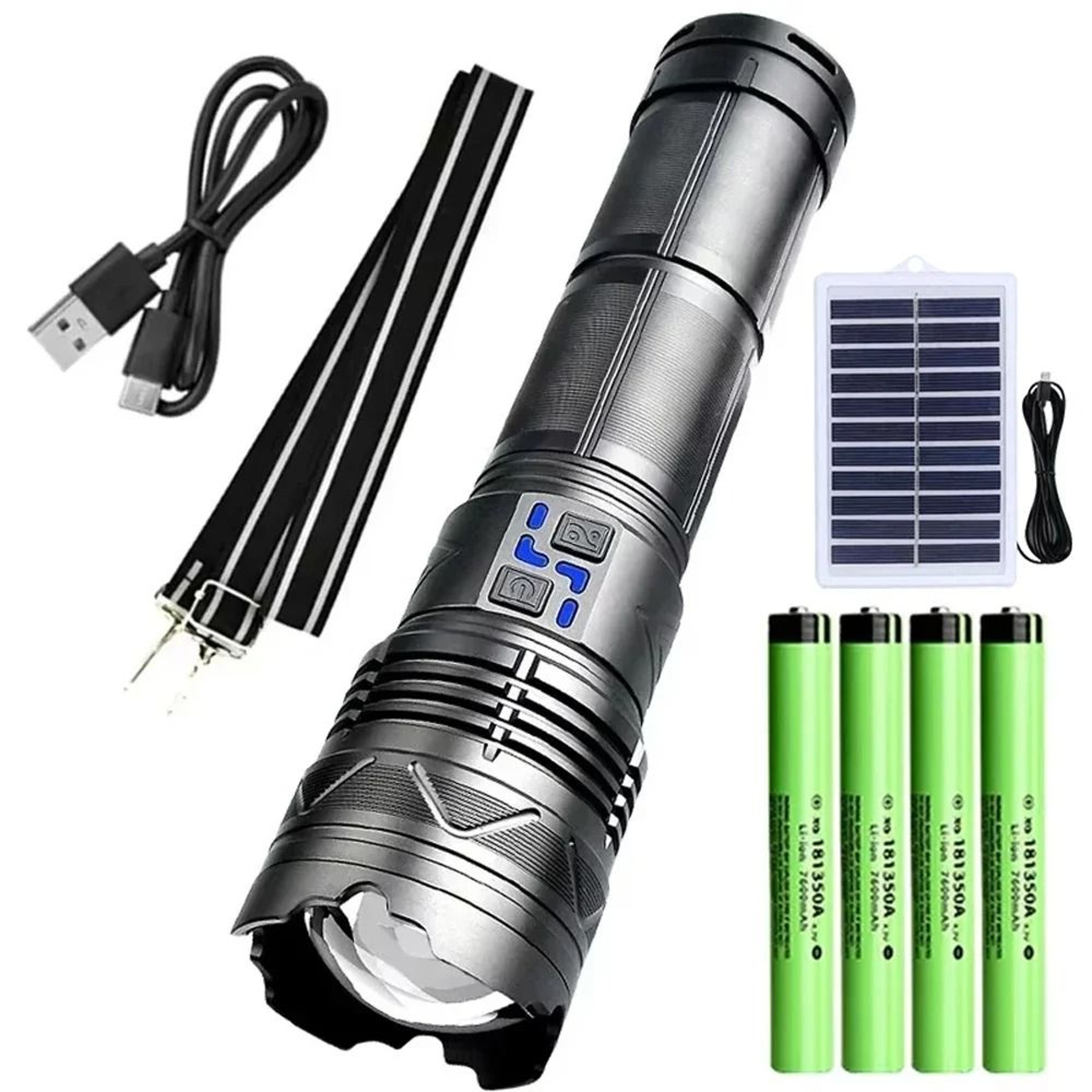 Ultra Powerful Long Range Tactical LED Flashlight With Type C Charging 10