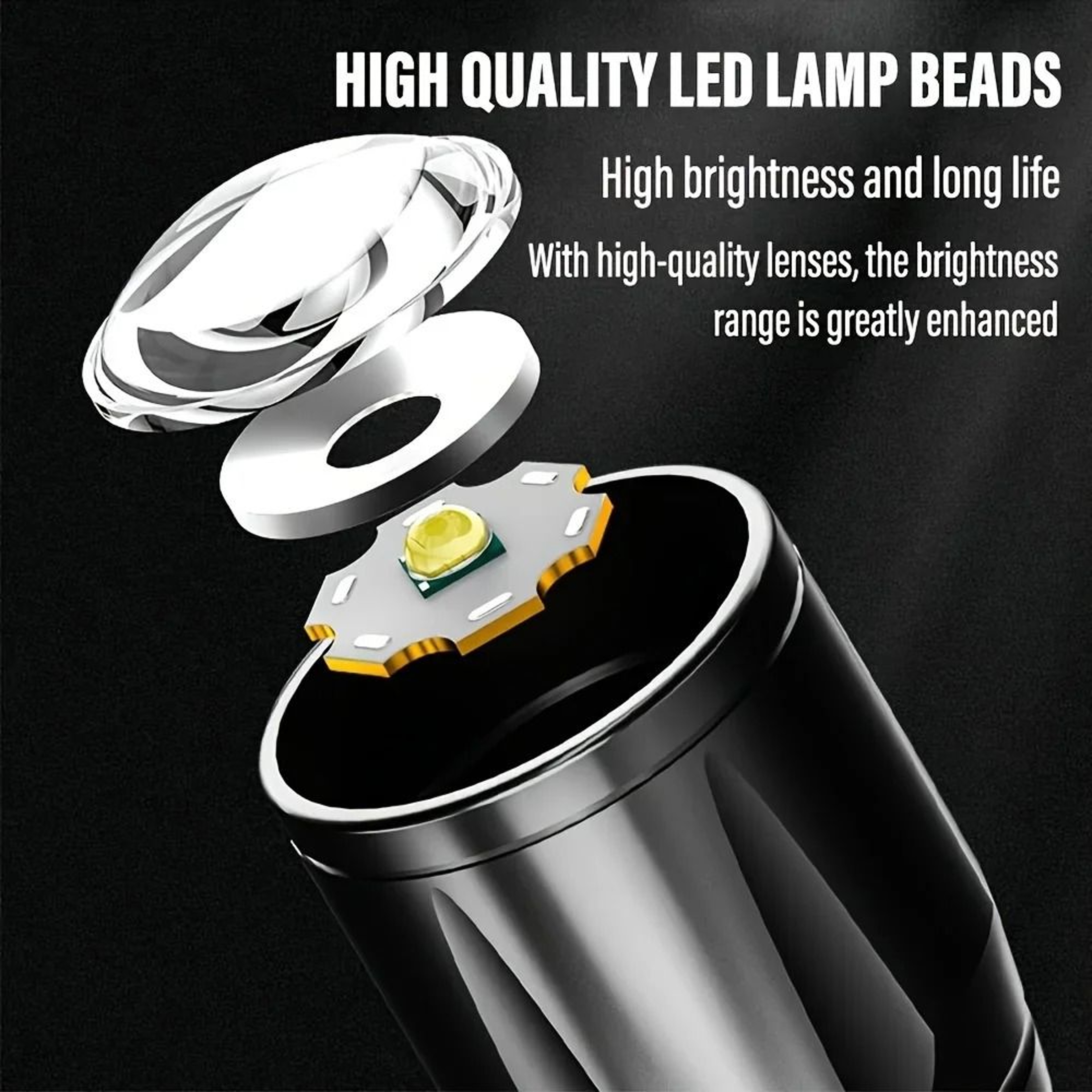 USB Rechargeable Mini COB And XPE LED Flashlight With Zoom And Pen Clip 3
