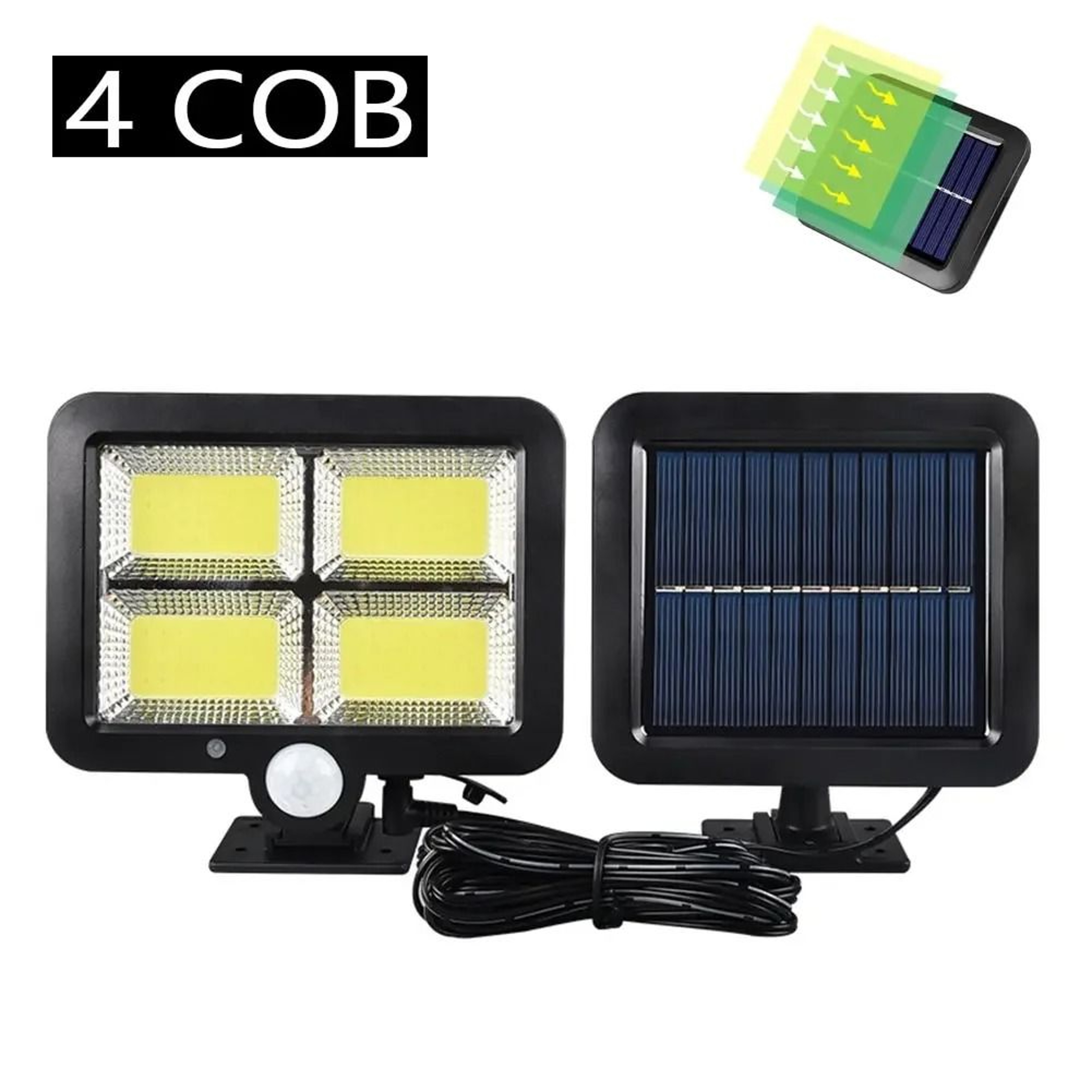 Solar Outdoor Motion Sensor Wall Light With Adjustable COB LED Split Design 7