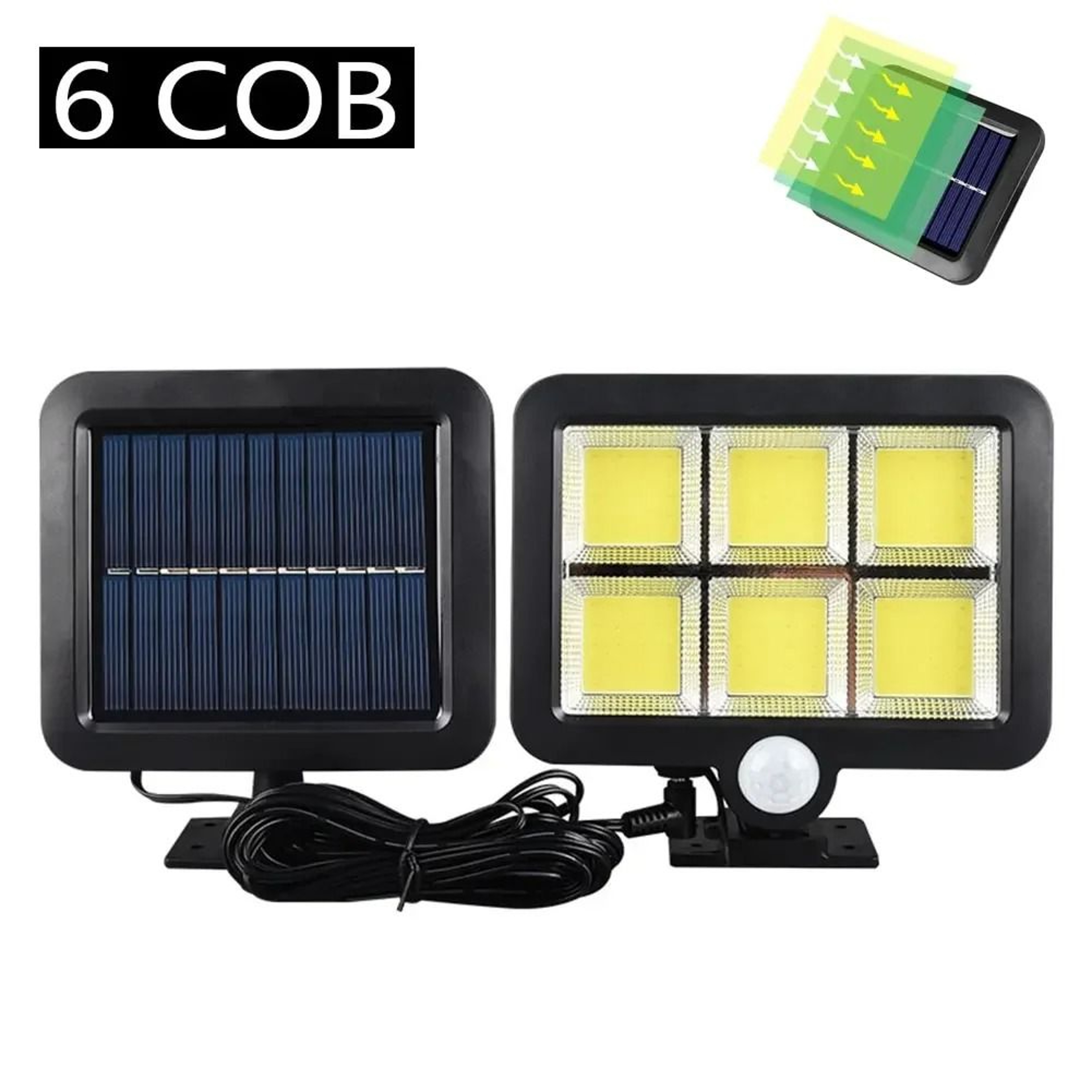 Solar Outdoor Motion Sensor Wall Light With Adjustable COB LED Split Design 8
