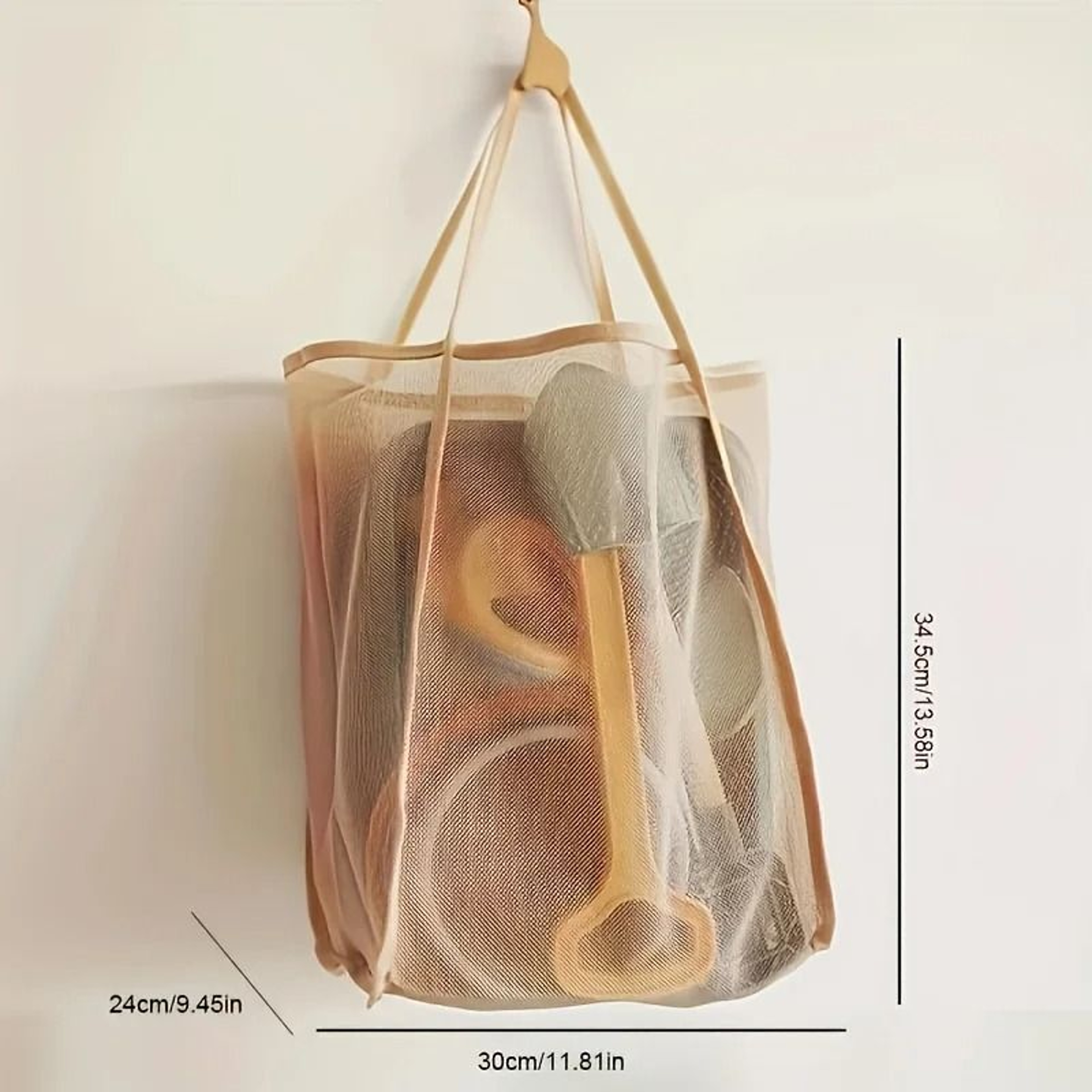 Extra Large Foldable Mesh Tote Bag With Sturdy Handles For Storage And Travel 3