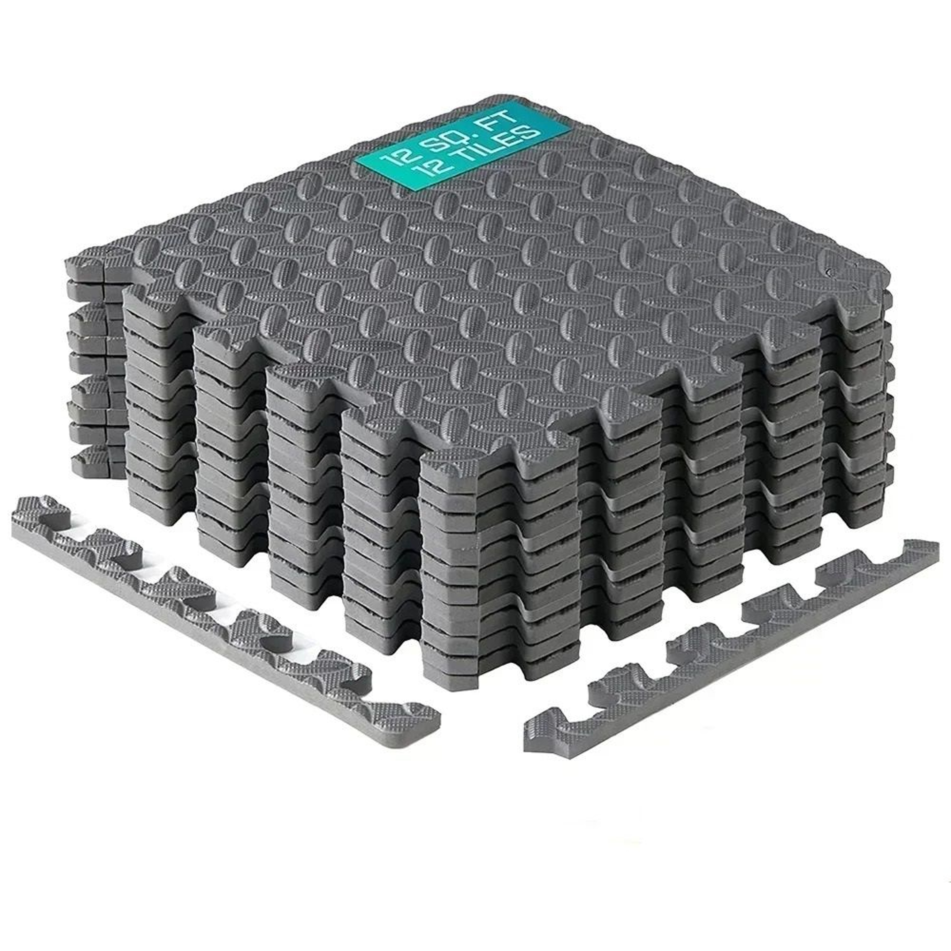 Interlocking EVA Puzzle Fitness Mat Tiles For Home Gym And Kids Play Area 0