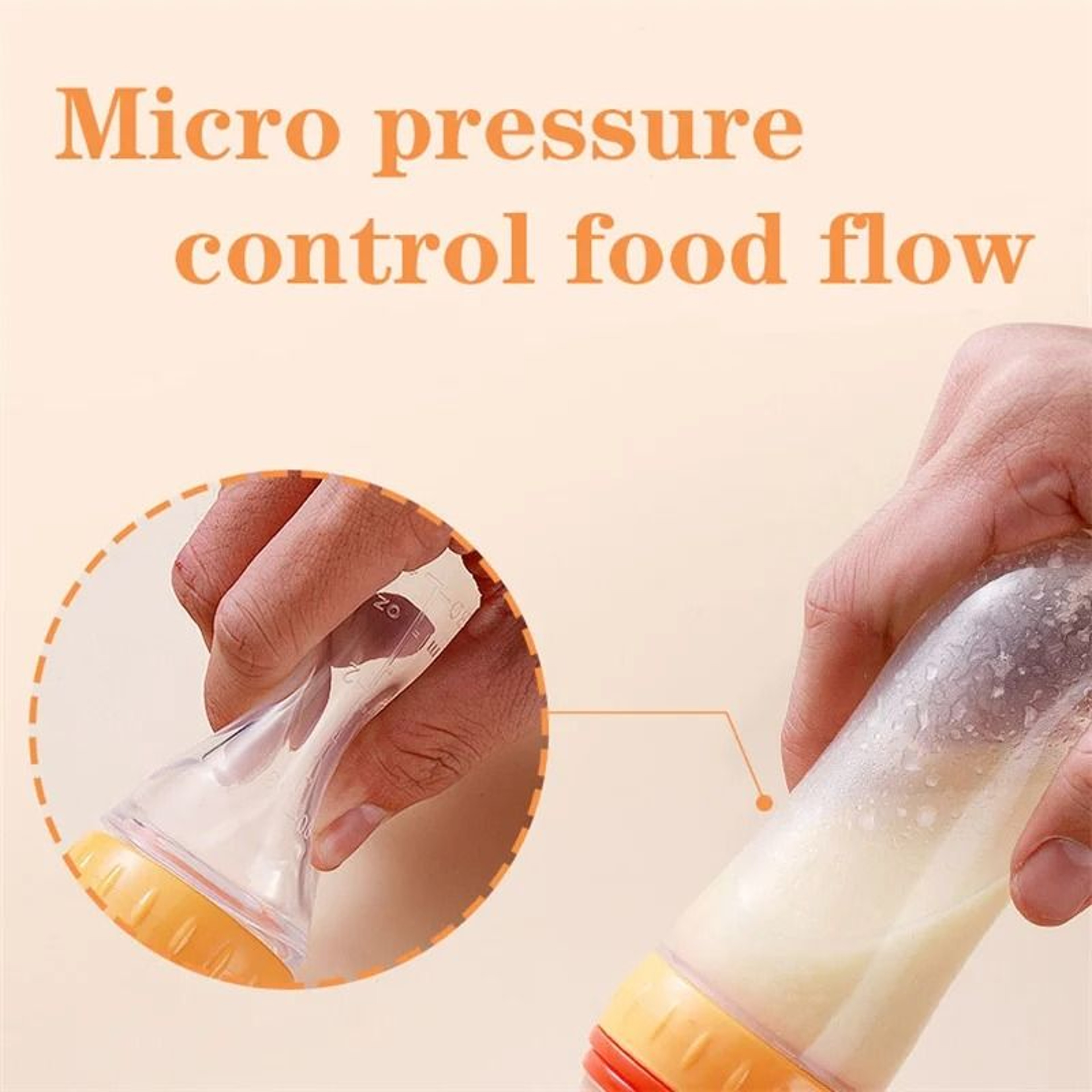 Silicone Baby Feeding Bottle With Squeeze Spoon For Rice Cereal And Milk 3