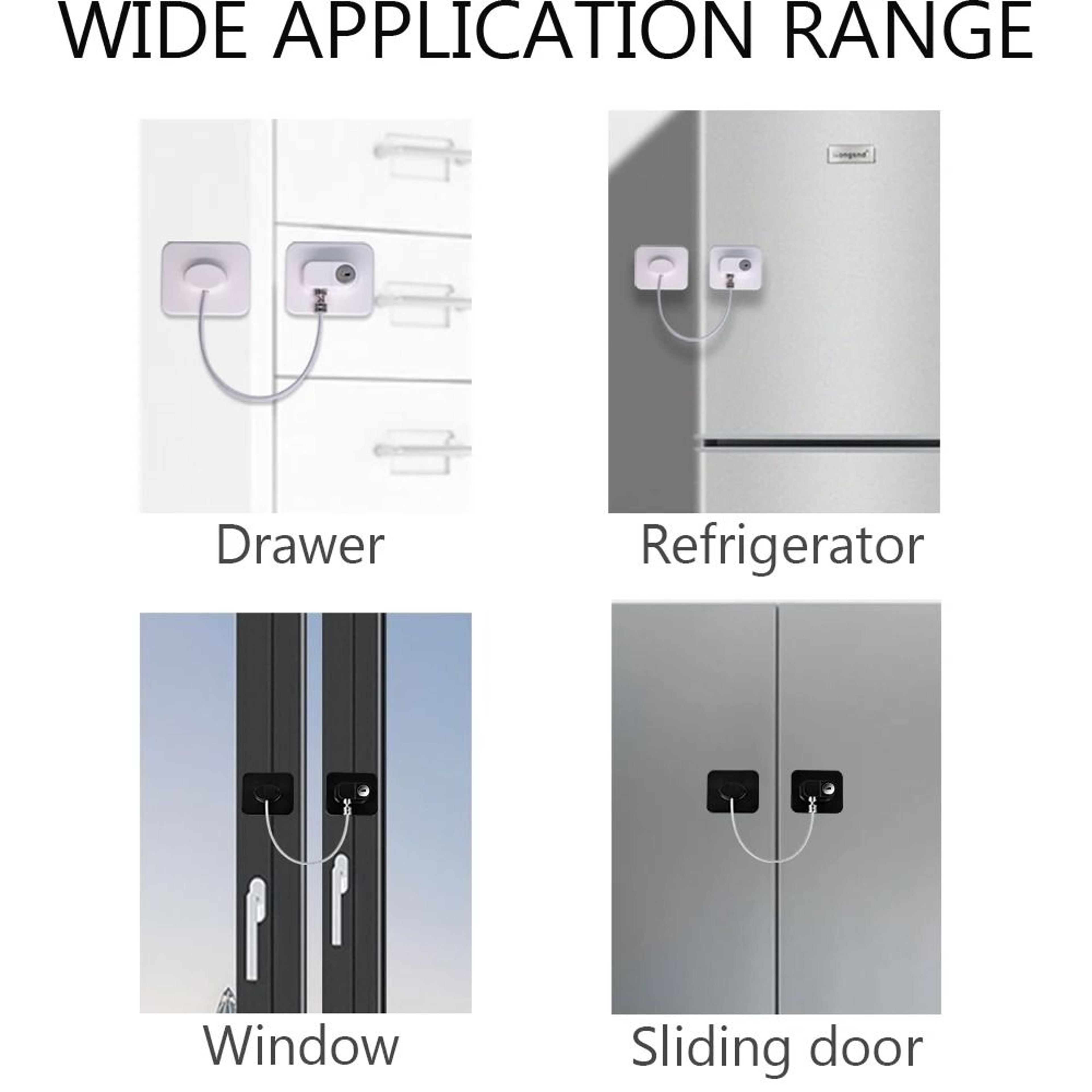 Baby Child Safety Cable Lock For Windows Doors And Cabinets 4