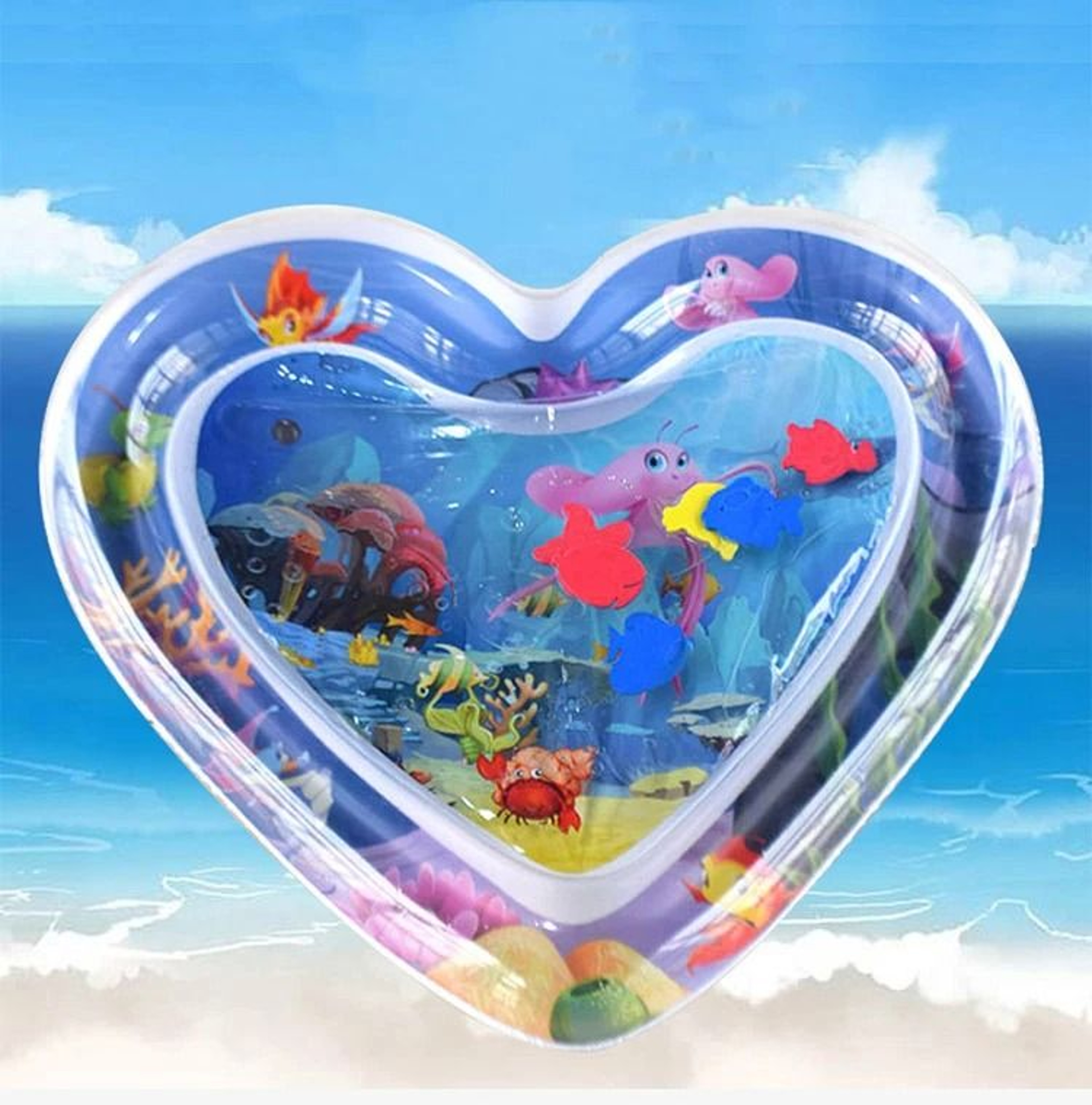 Inflatable Baby Tummy Time Water Play Mat For Sensory Development 14