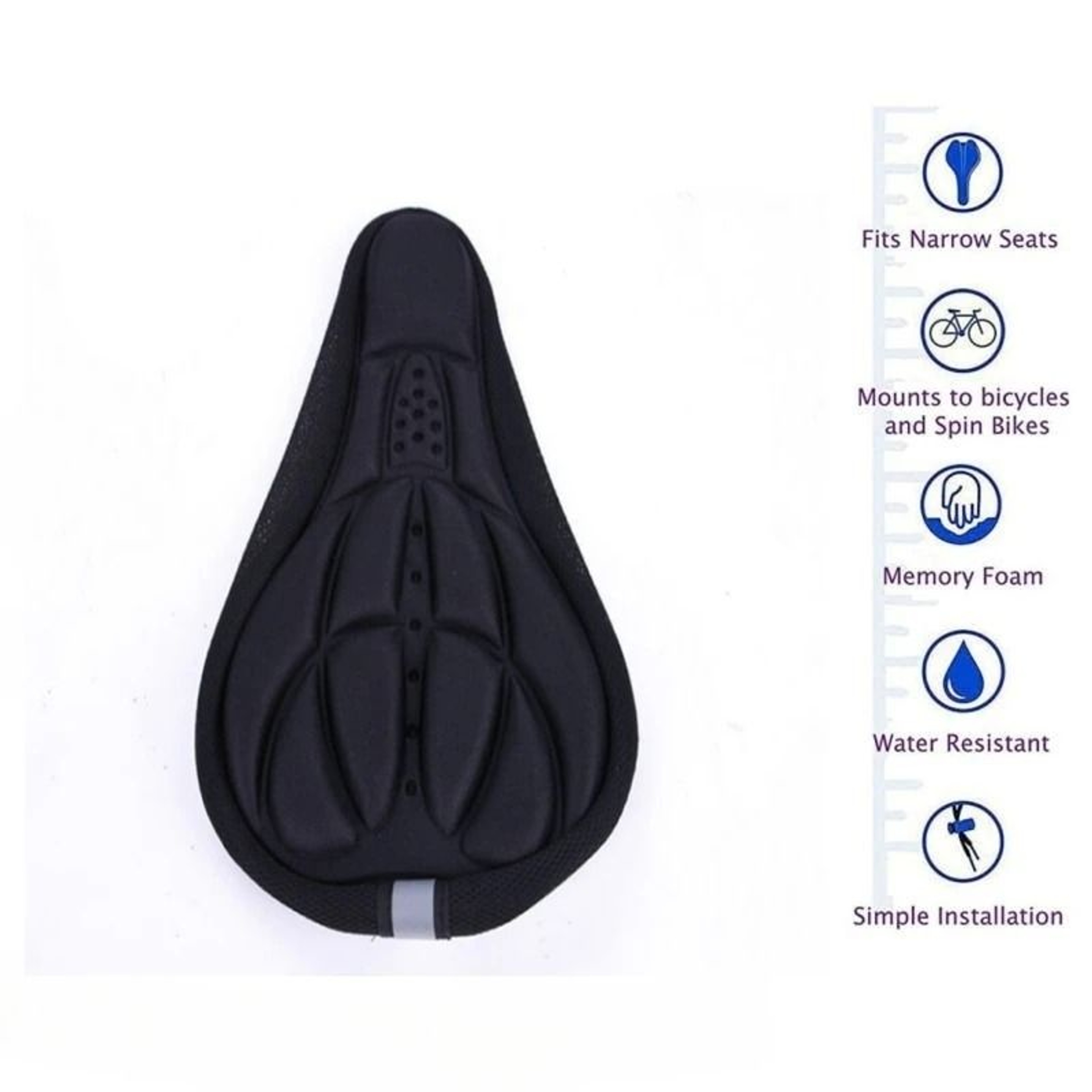 Comfort Gel Cycling Seat Cover For Bike Saddle Support 1