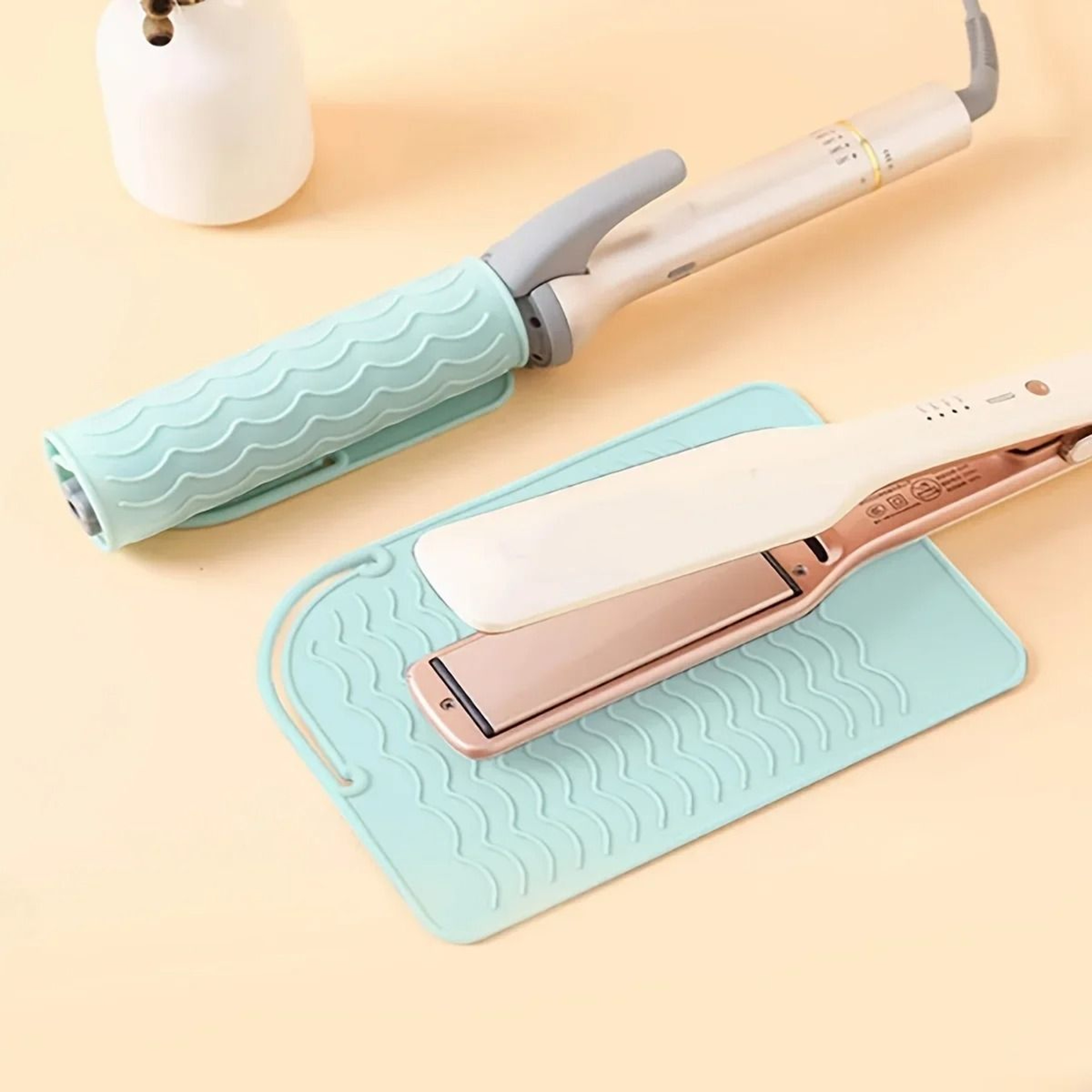 Heat Resistant Silicone Mat For Hair Tools And Countertop Protection 8