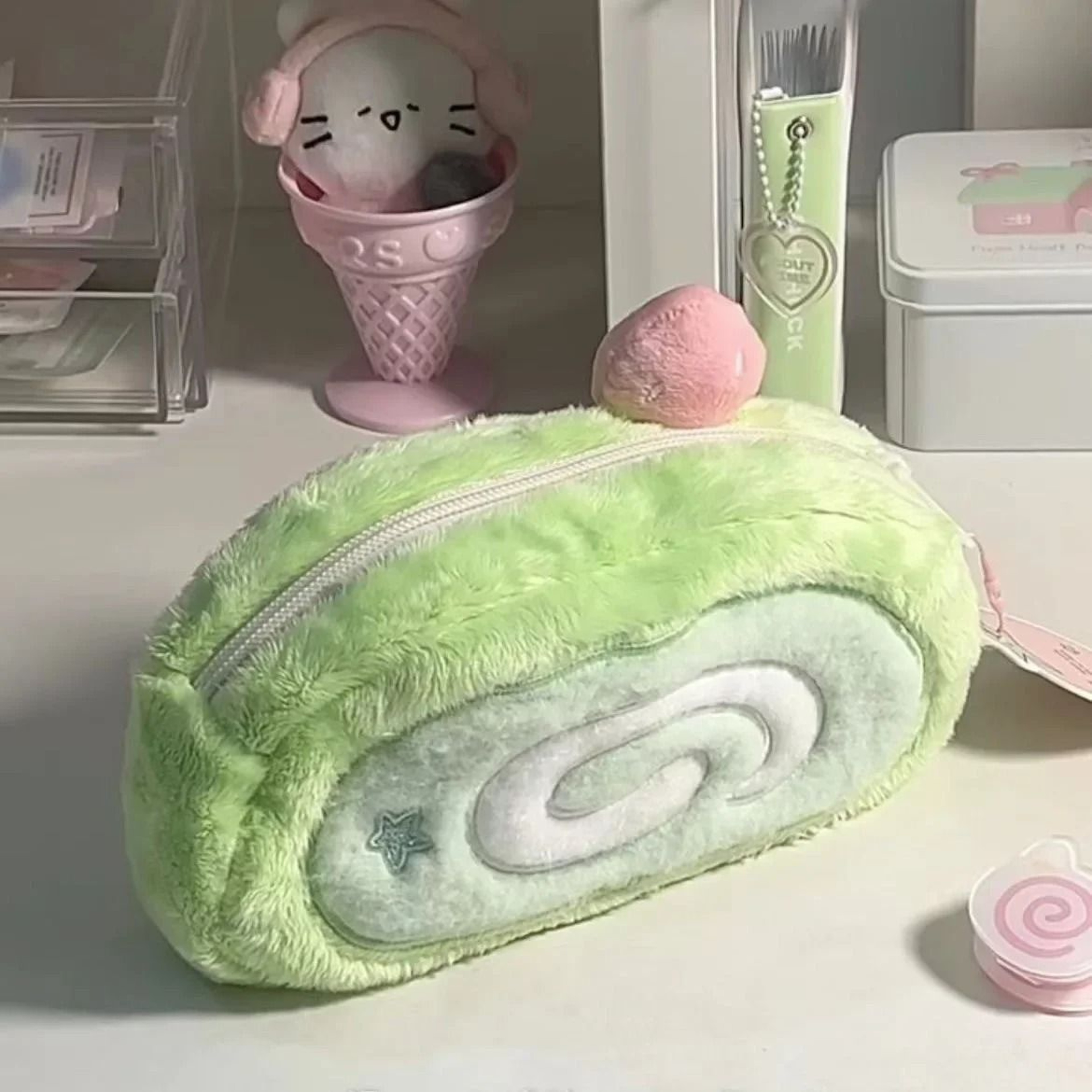 Large Plush Pencil Case Organizer For Stationery Storage 2