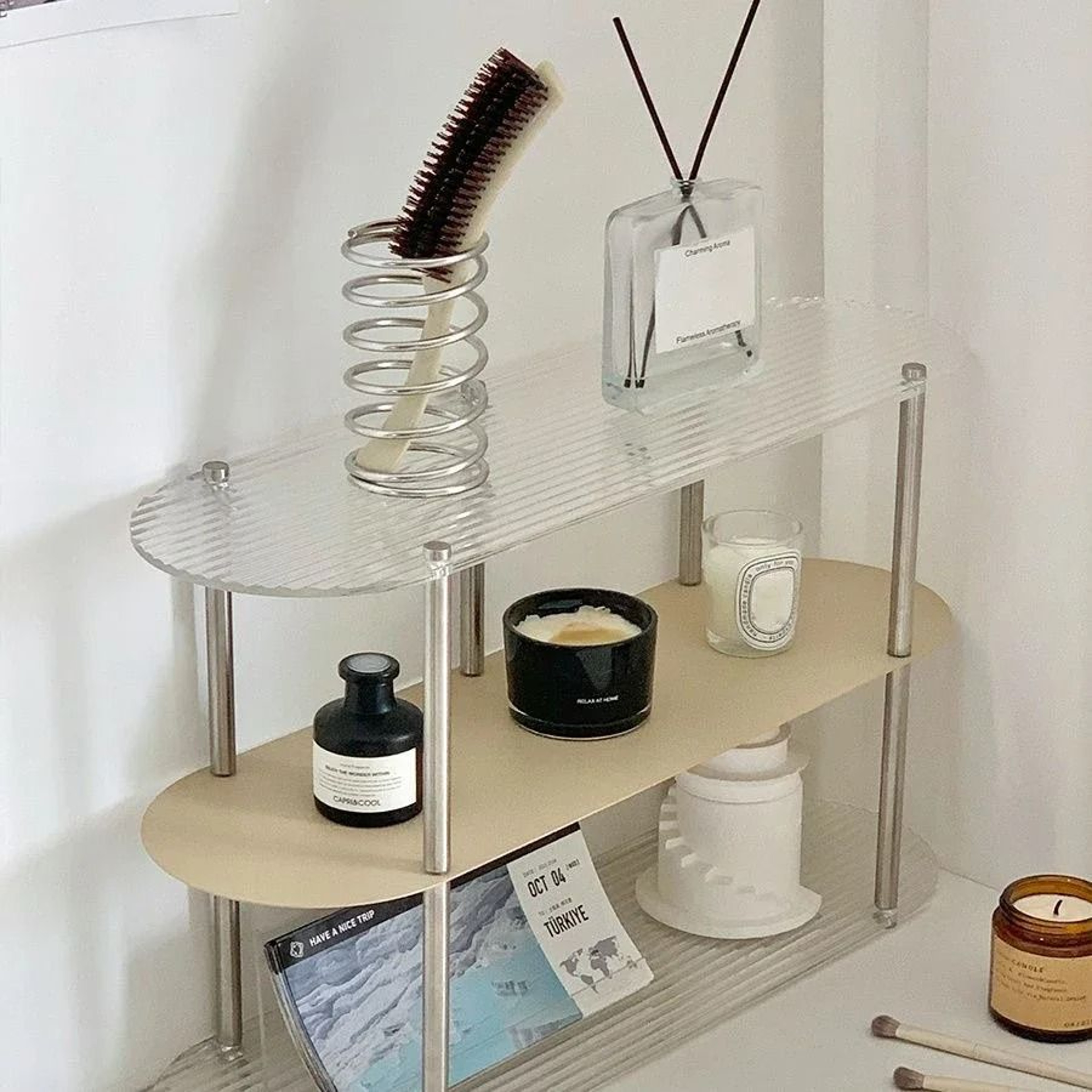 Stainless Steel Toothbrush And Bathroom Accessory Holder Rack 3