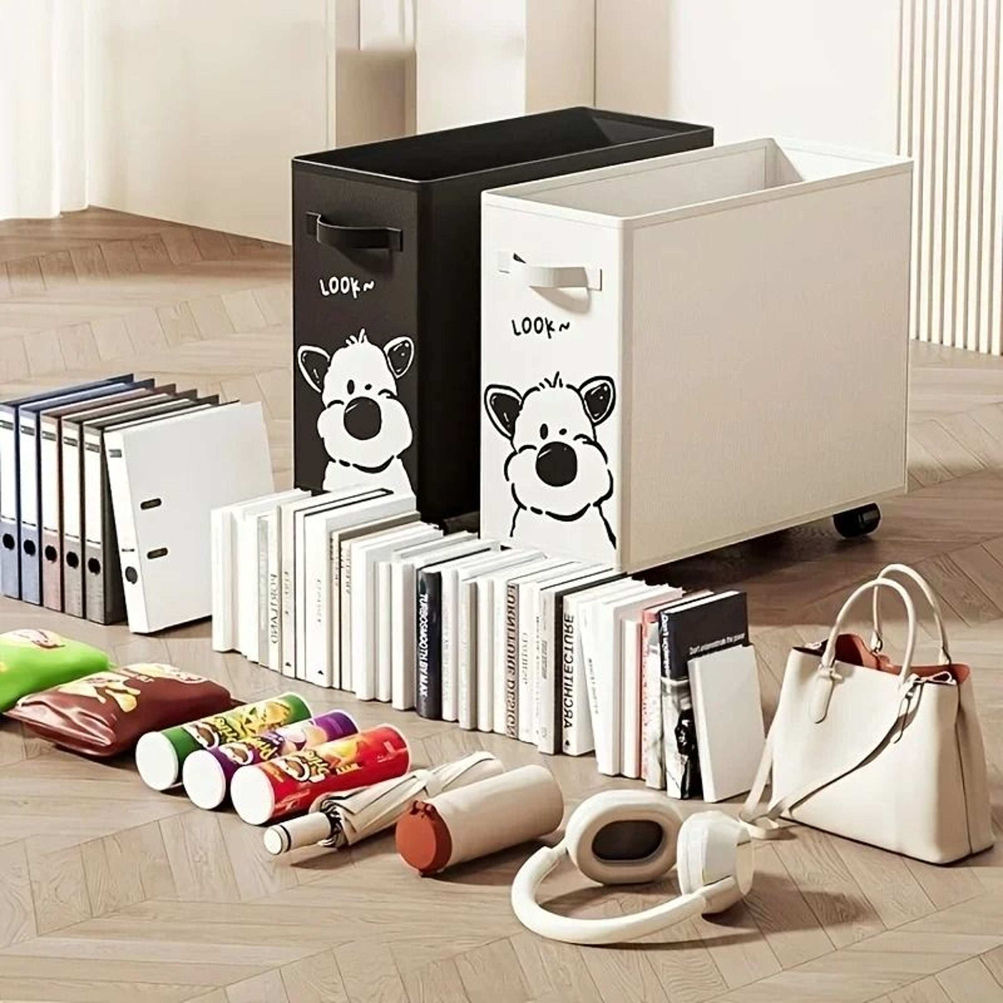 Foldable Portable Laundry And Storage Basket With Removable Bag 2