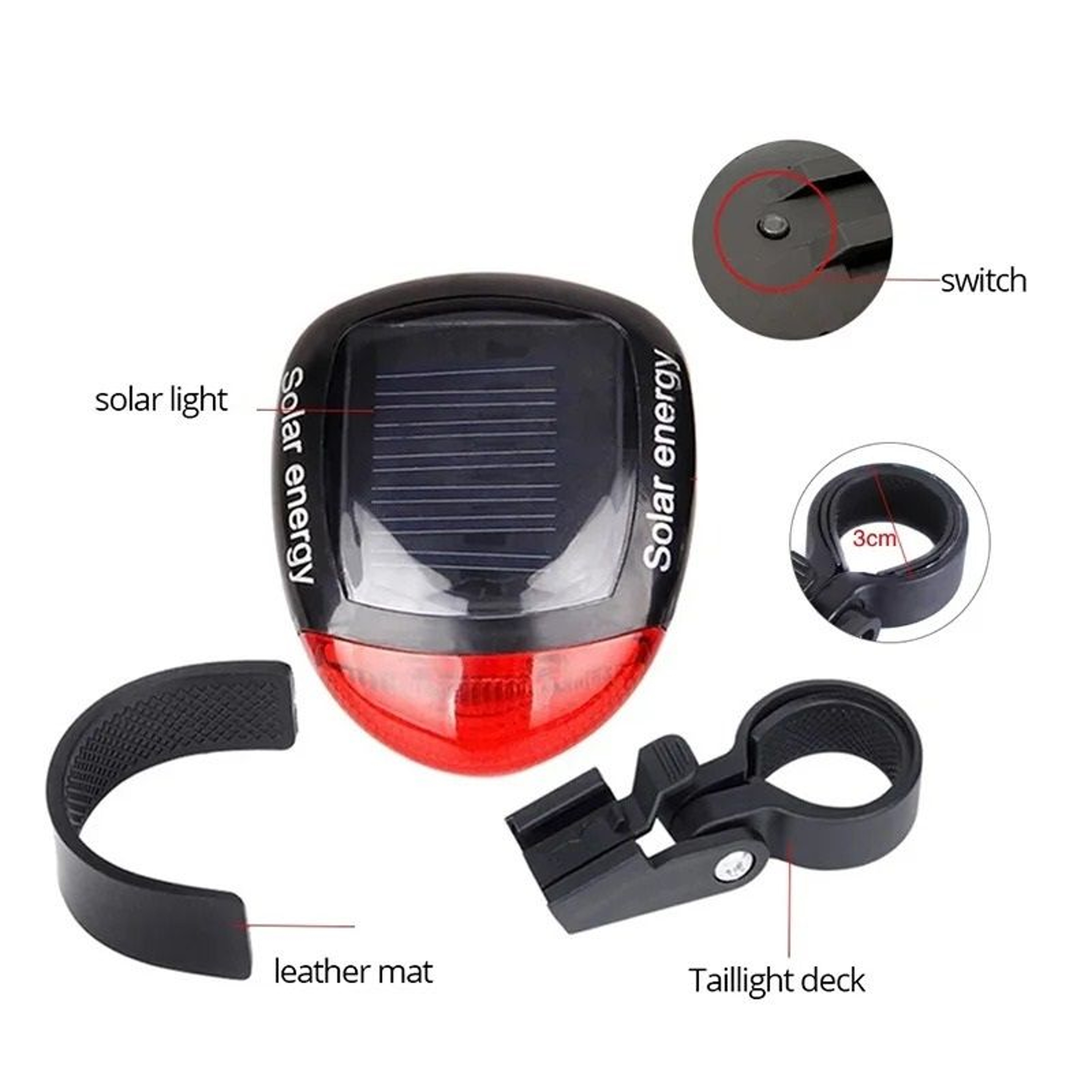 Keep Your Bike Visible And Safe In Low Light With This Solar Powered Bicycle Rear Tail Light Design 3