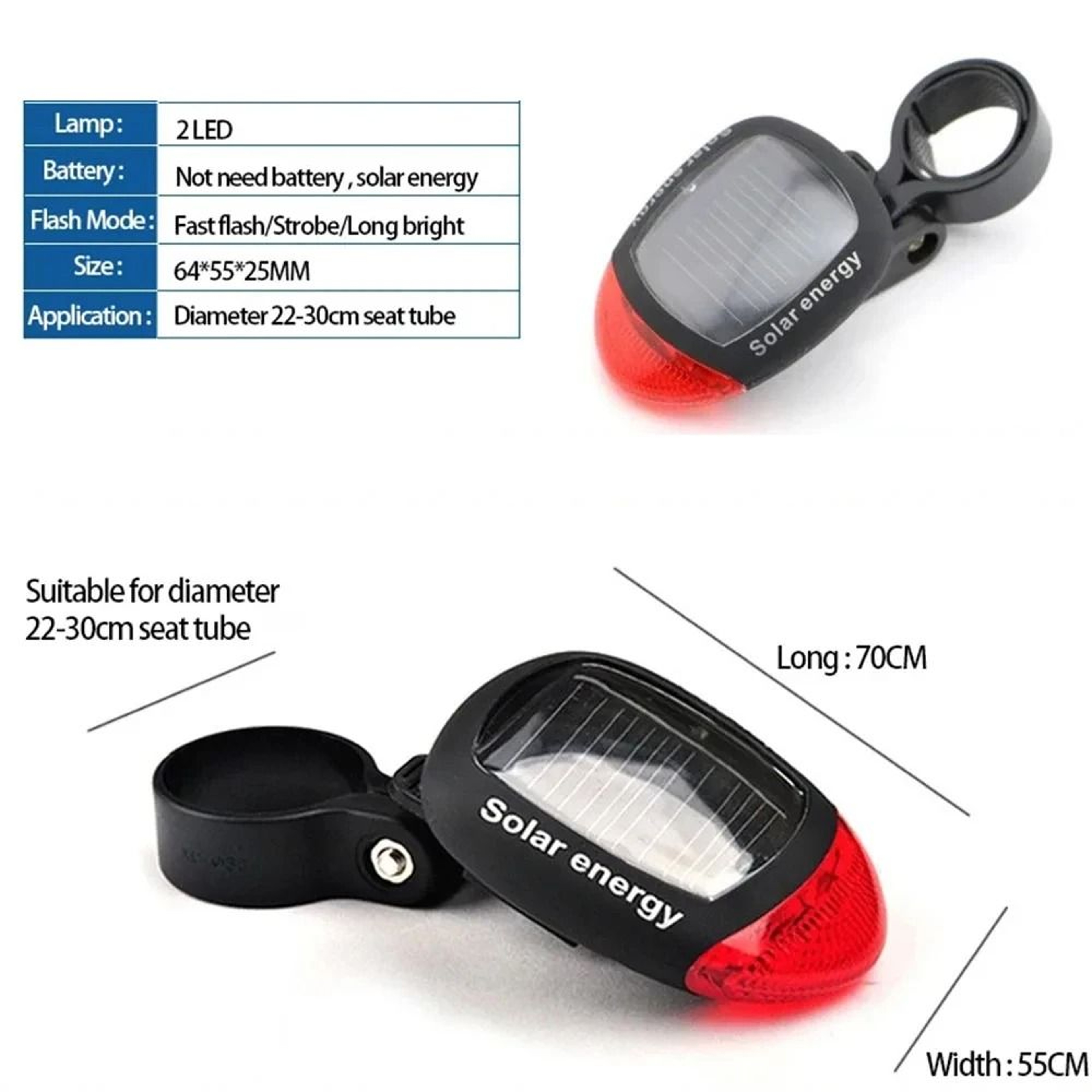 Keep Your Bike Visible And Safe In Low Light With This Solar Powered Bicycle Rear Tail Light Design 5