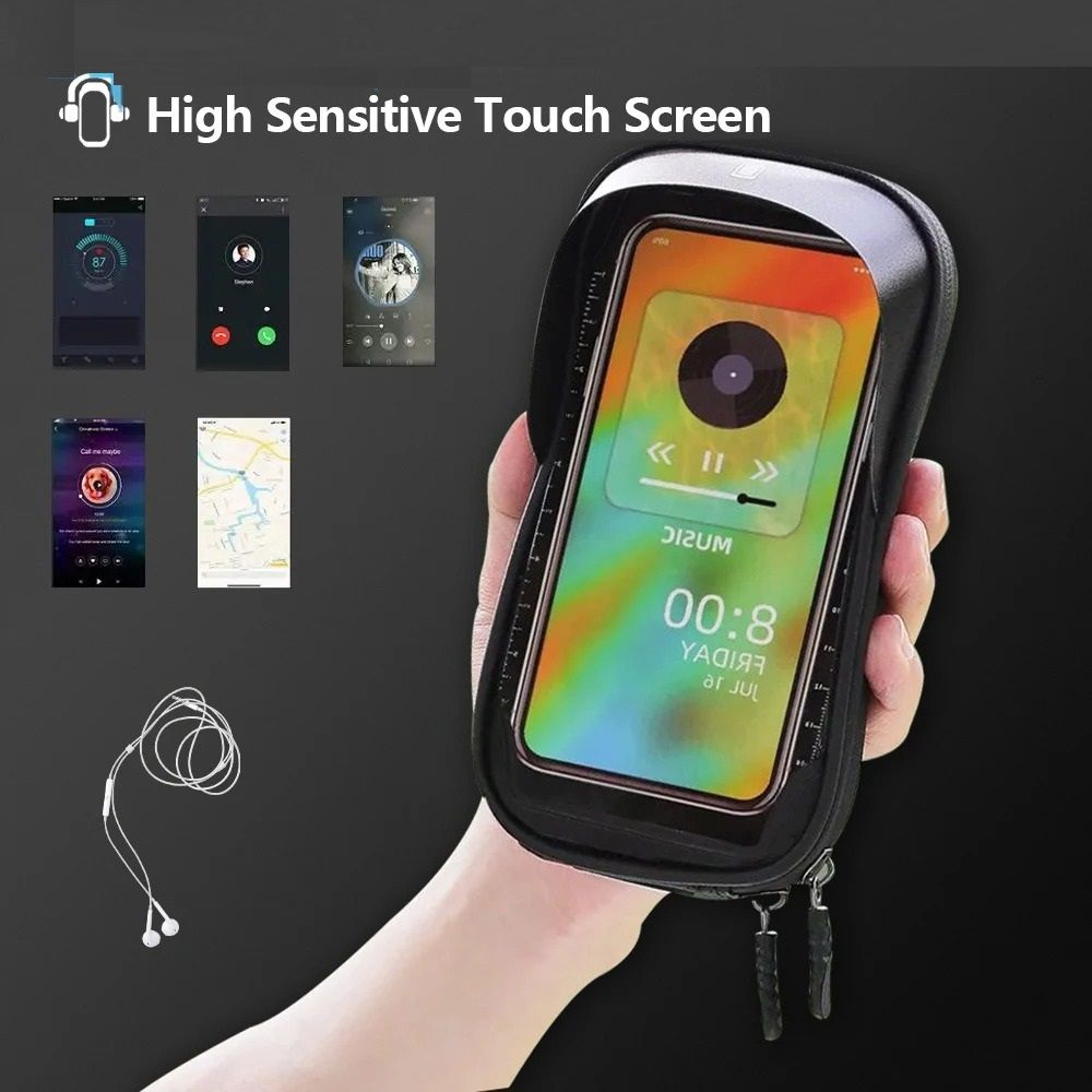 Bicycle Top Frame Phone Bag With Touch Screen Access For Cycling 2