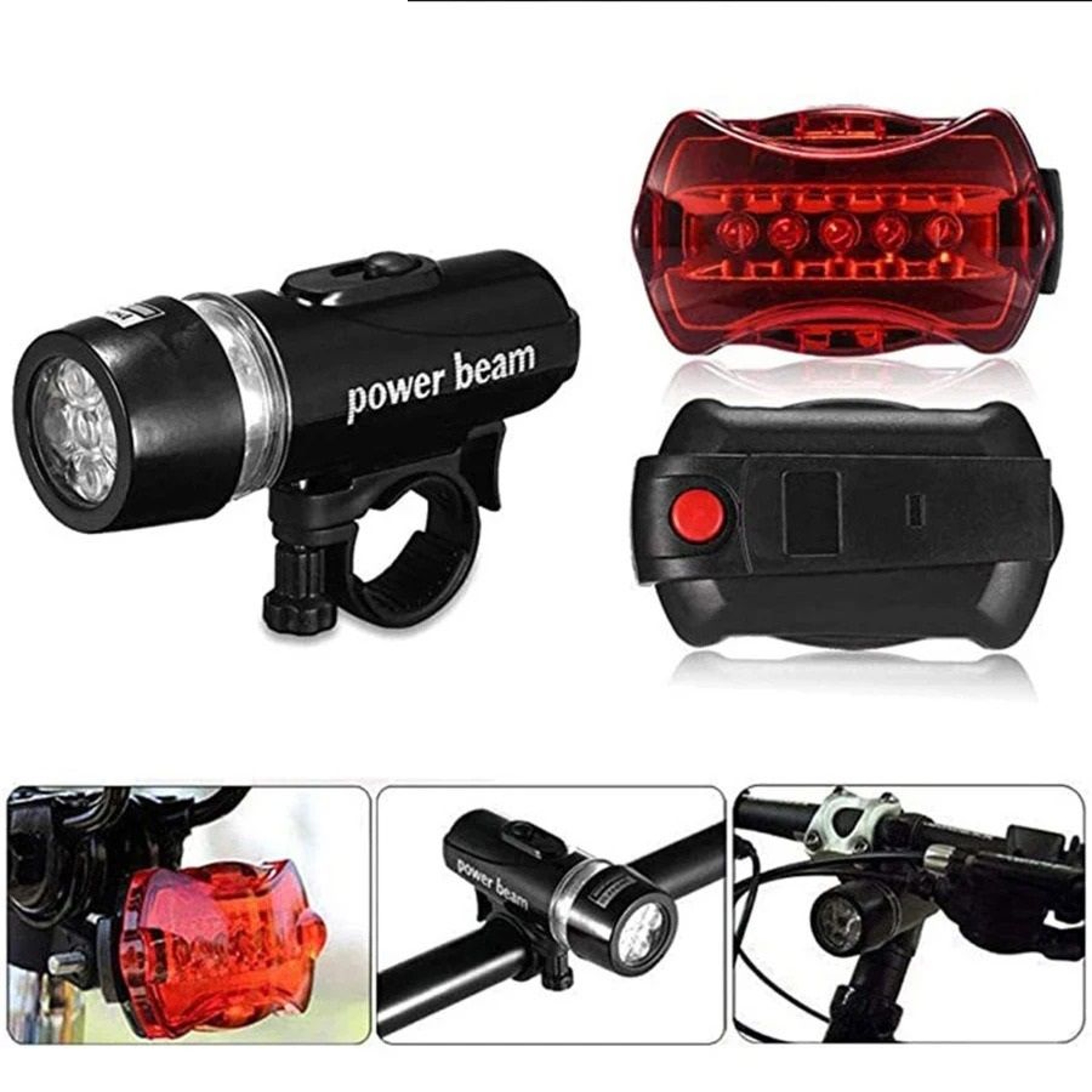 LED Bicycle Front And Rear Light Set With Safety Warning Lights 0
