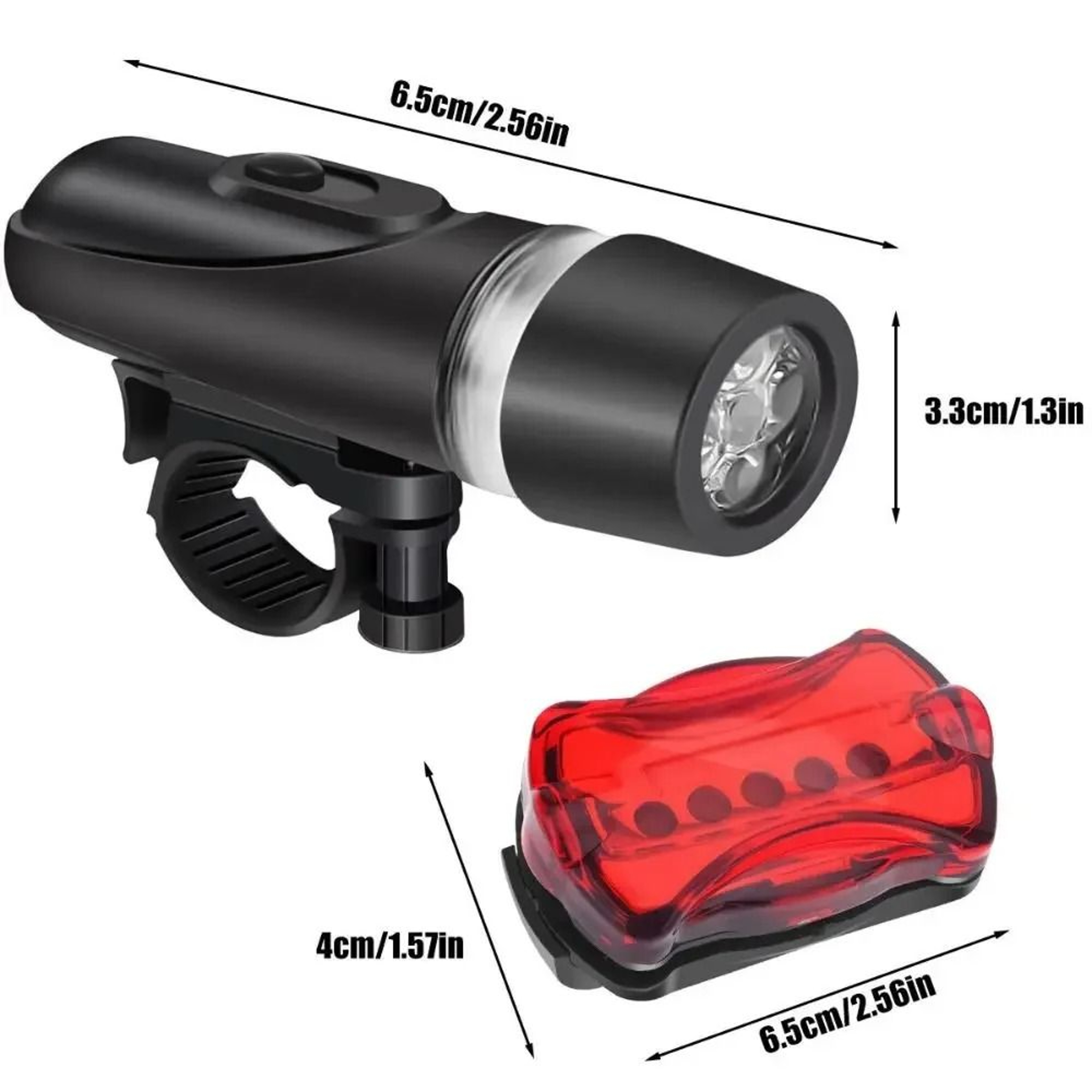 LED Bicycle Front And Rear Light Set With Safety Warning Lights 3