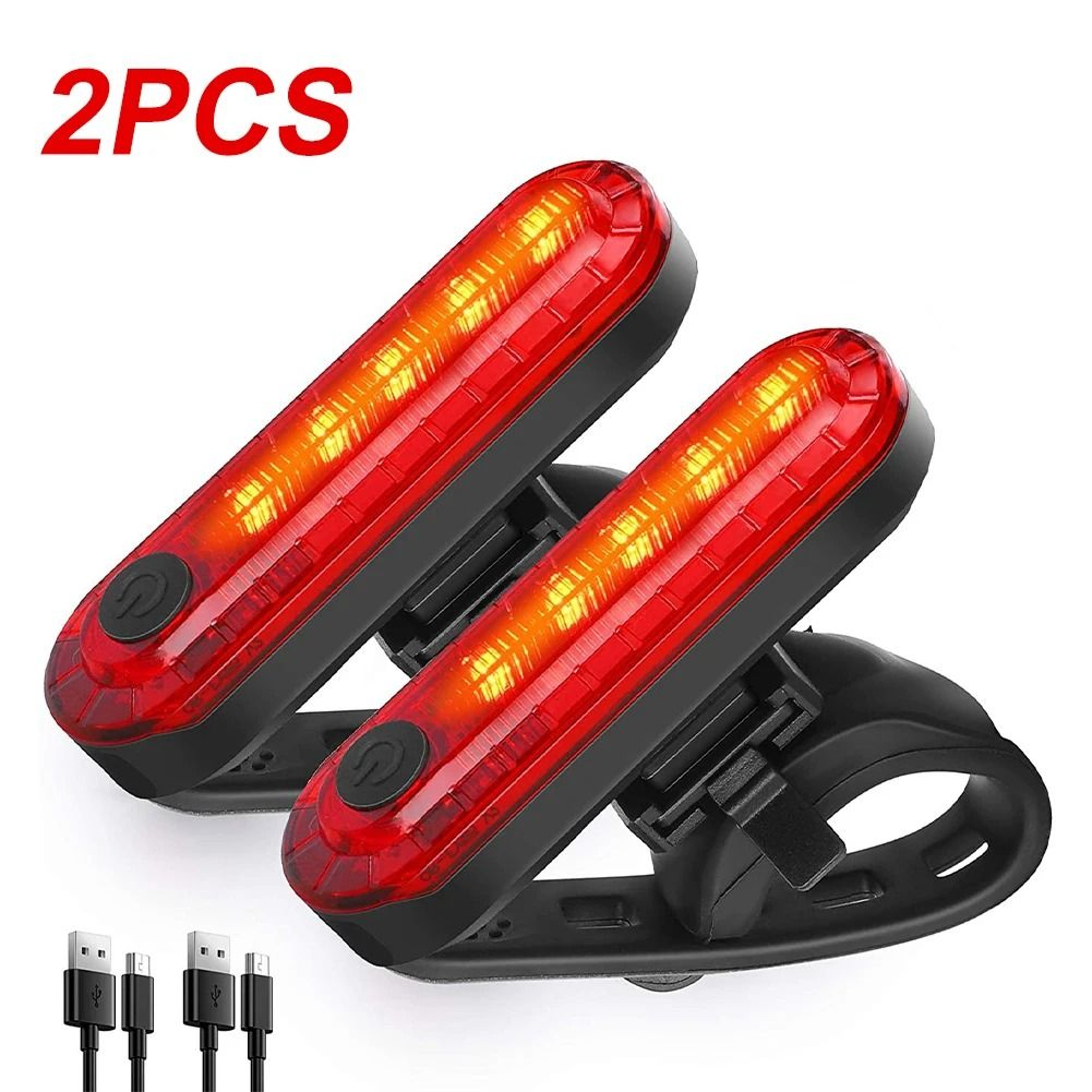 USB Rechargeable Bicycle Rear Tail Lights For Night Riding Safety 6