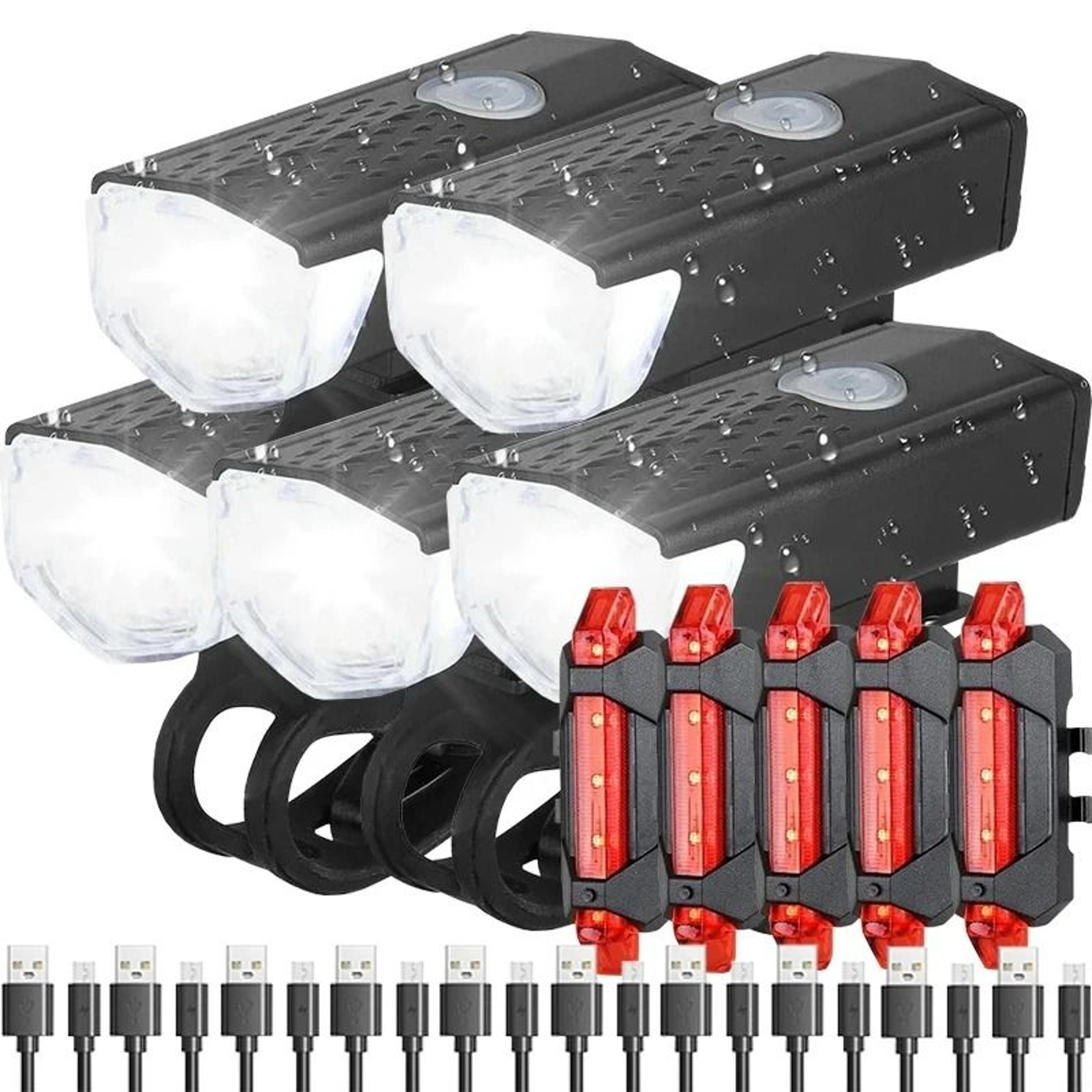 Rechargeable Bicycle Headlight And Taillight Set For Safer Night Cycling 8