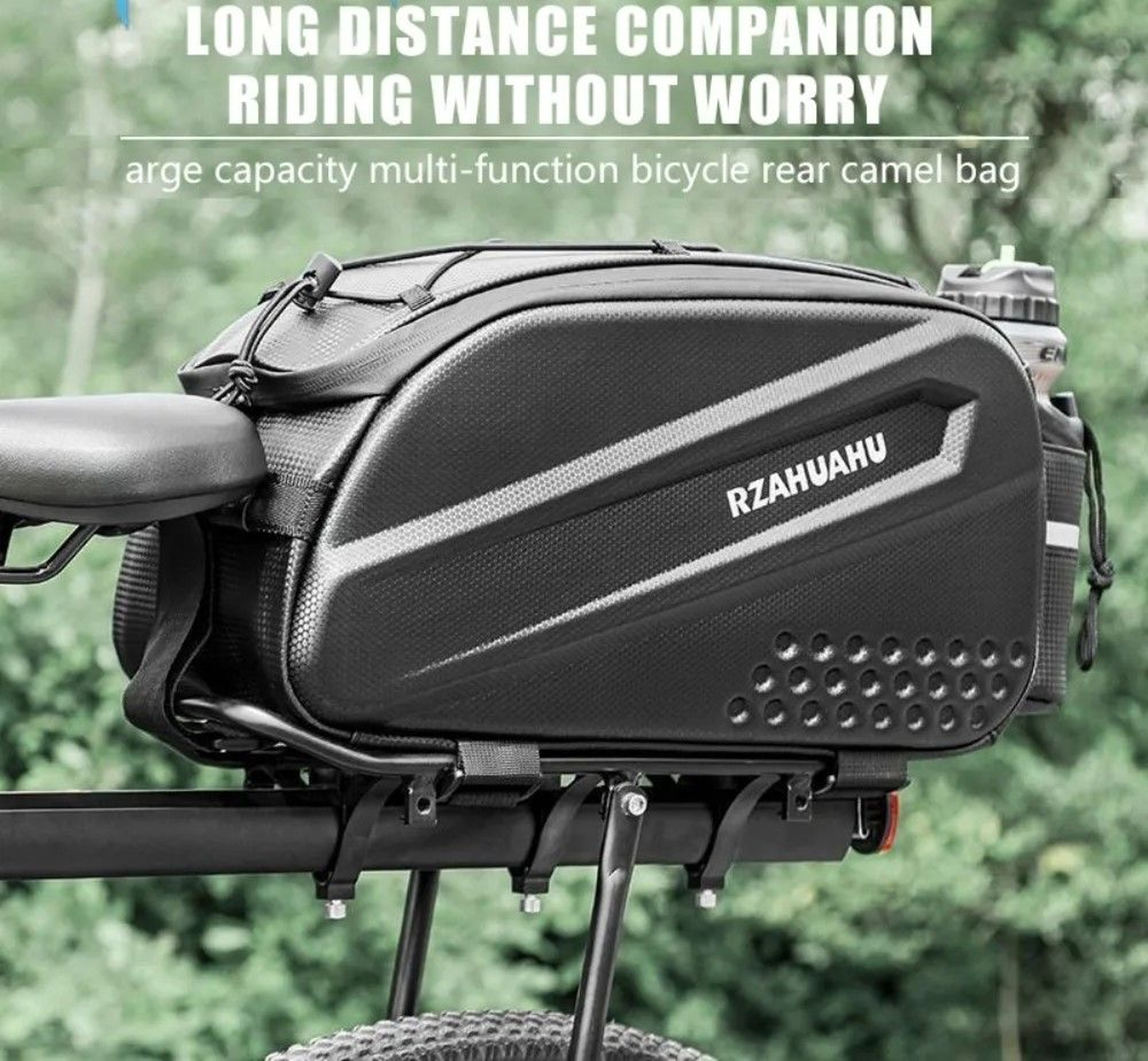 Large Capacity Bicycle Rear Seat Bag With Waterproof Storage 0