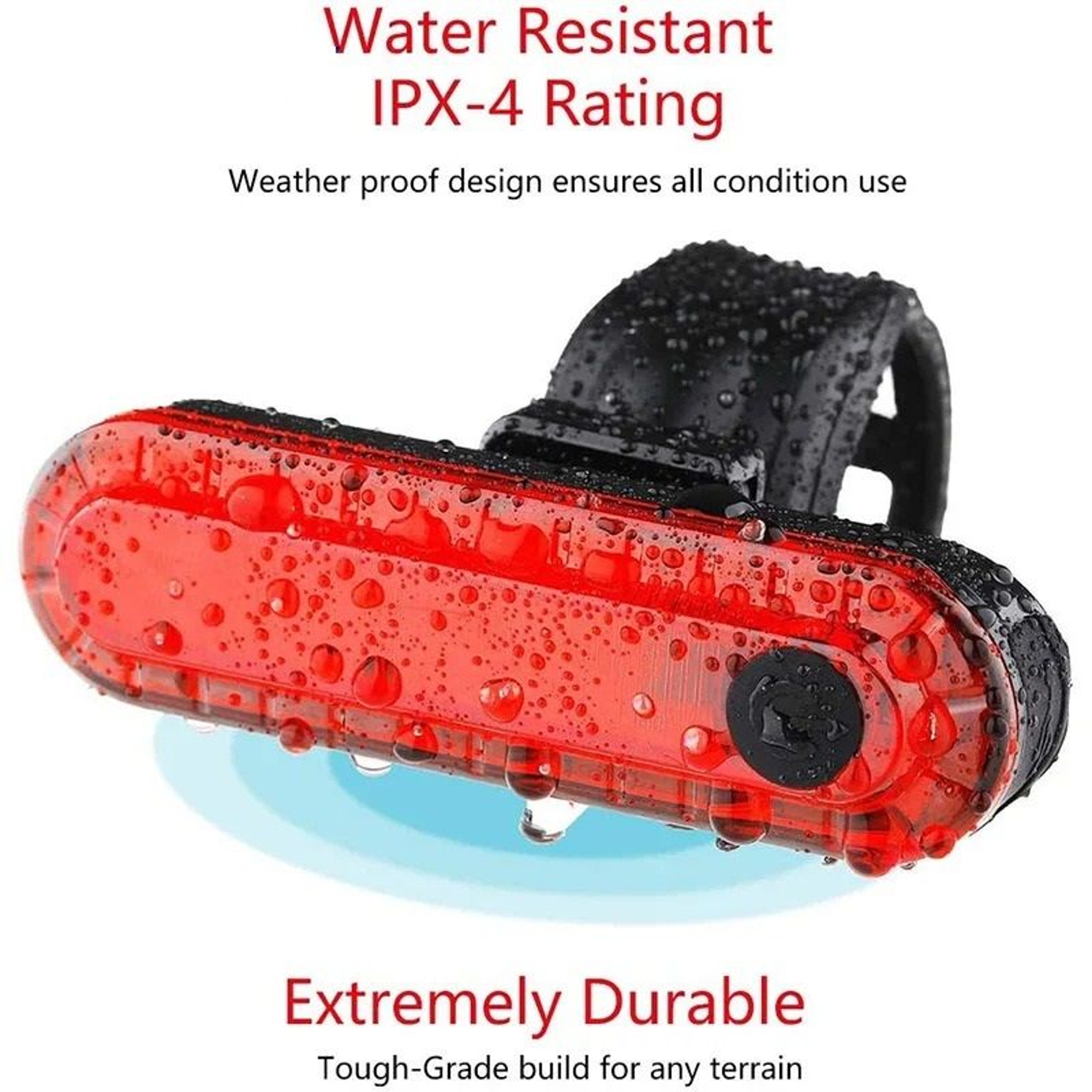USB Rechargeable Bicycle Rear LED Taillight For Night Riding Safety 2