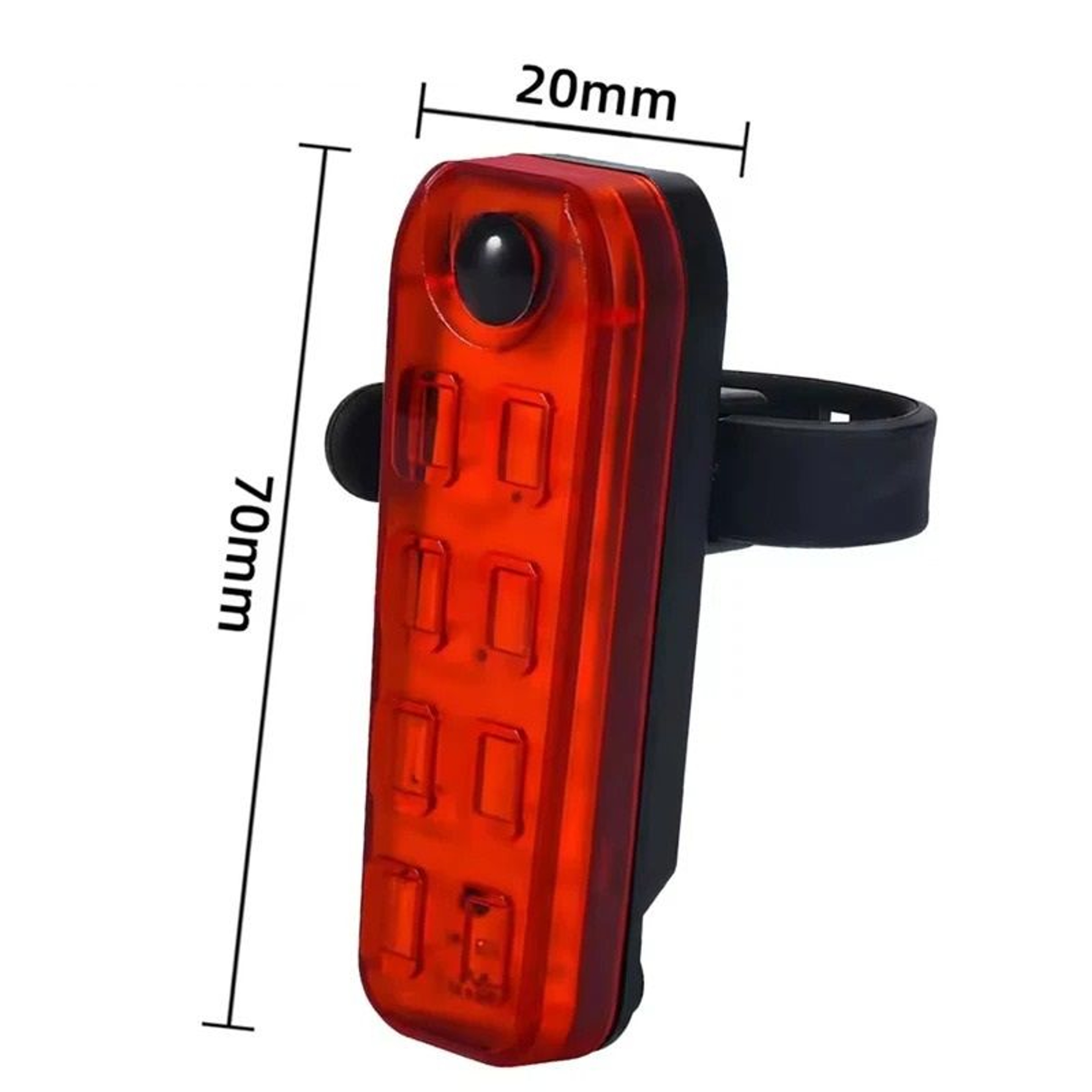 USB Rechargeable Bicycle Rear Safety Tail Light With Red And Blue LED 6