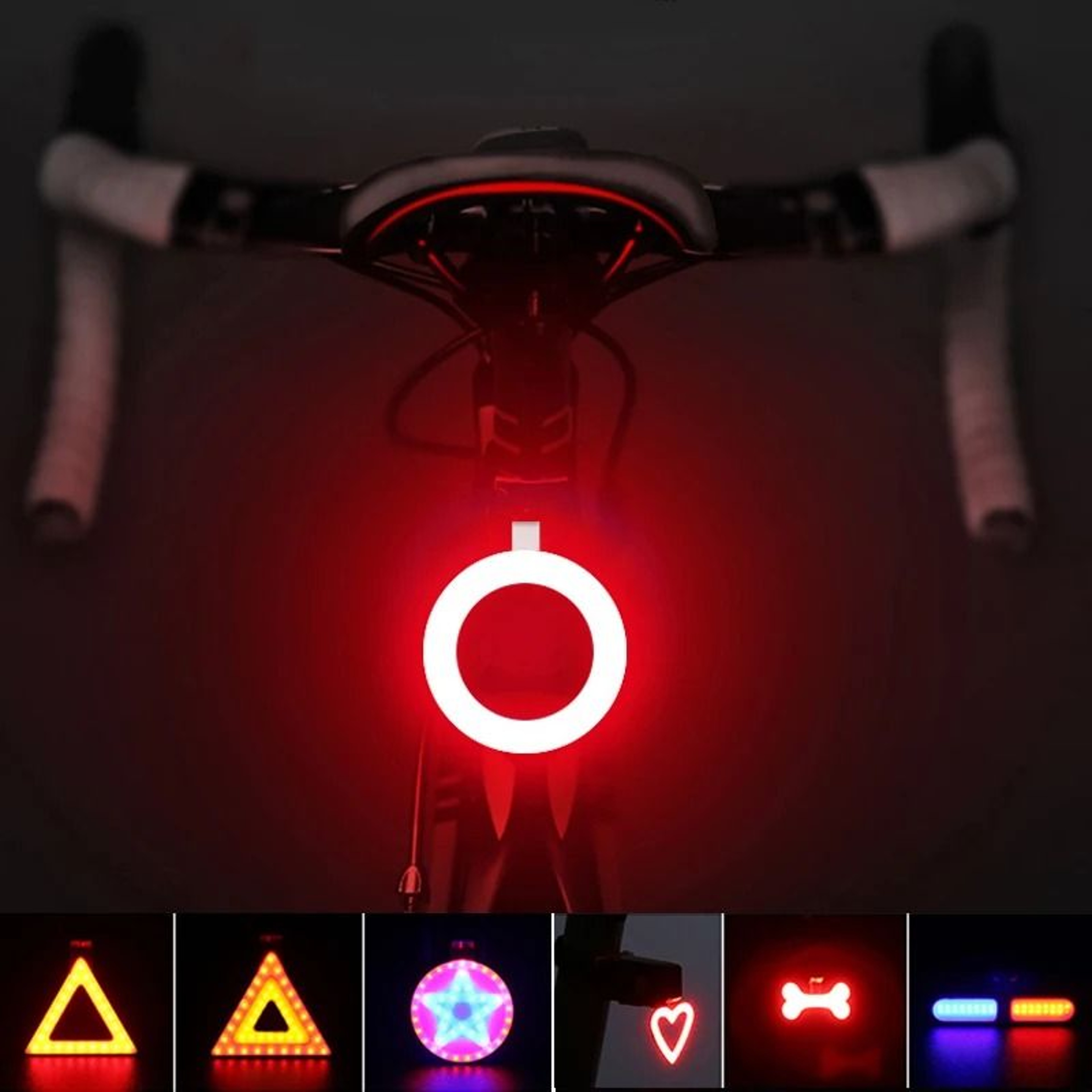 USB Rechargeable Bicycle Tail Light Multi Mode LED Cycling Rear Lamp 0