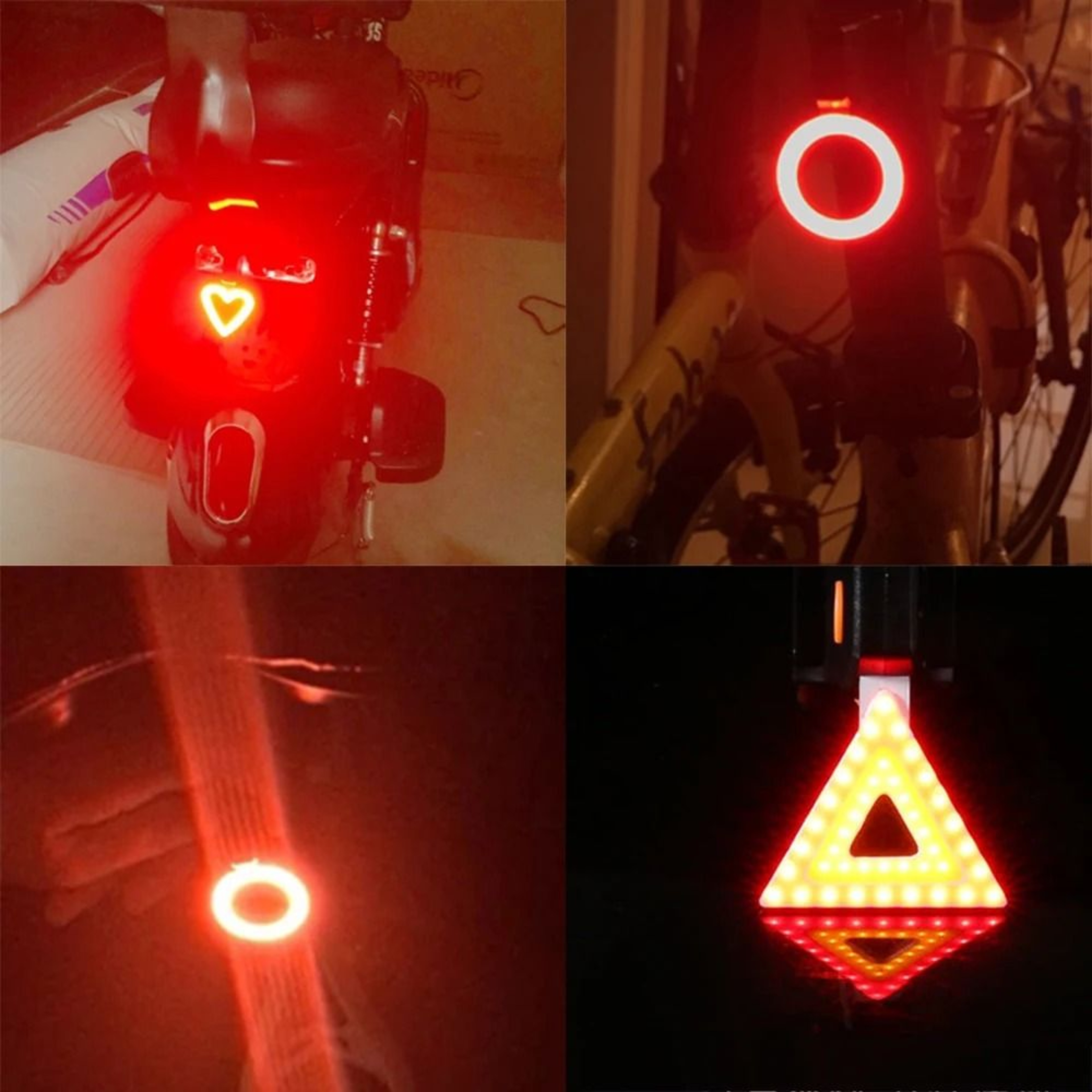 USB Rechargeable Bicycle Tail Light Multi Mode LED Cycling Rear Lamp 3