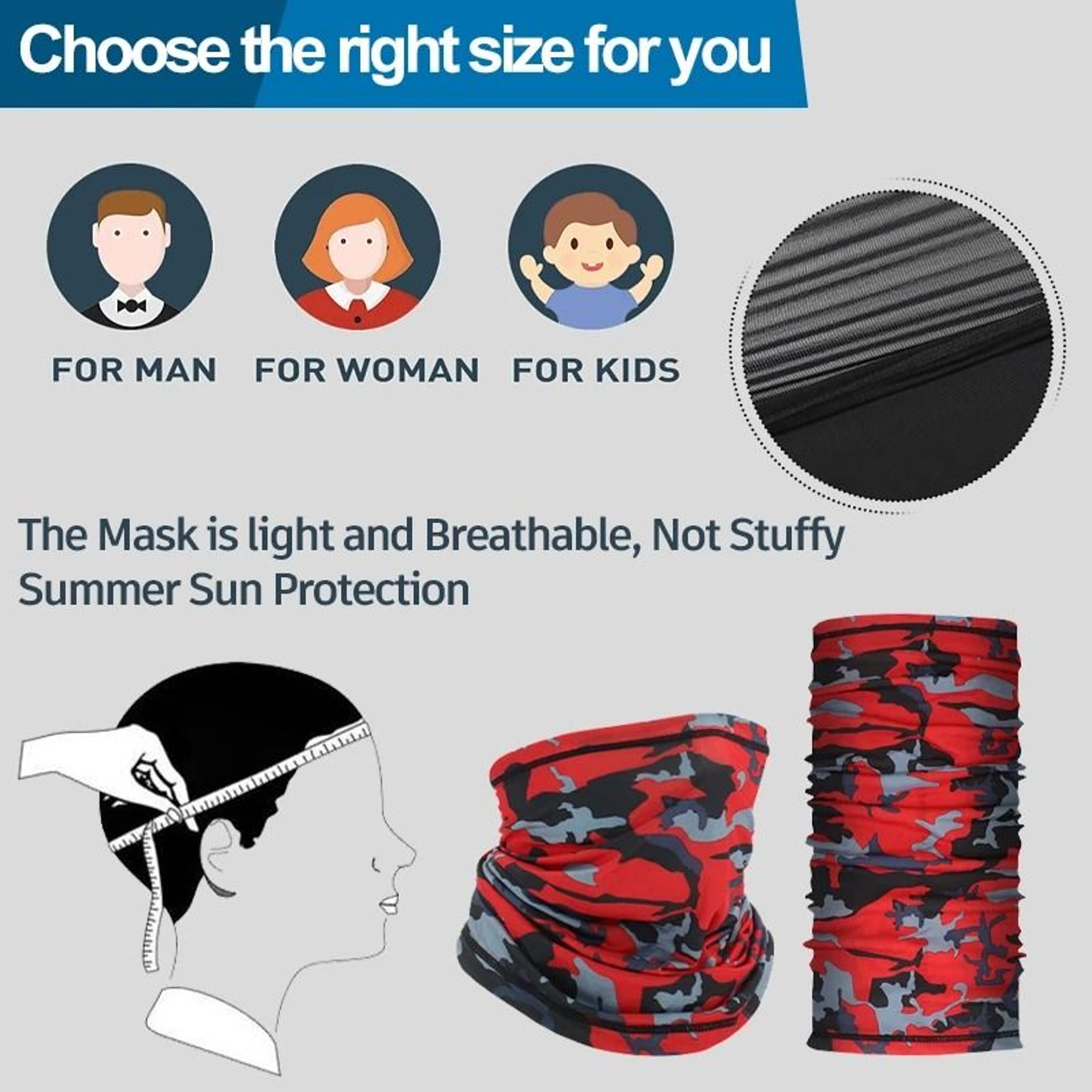 Breathable Cycling Face Mask Summer Neck Gaiter Sport Bandana 3