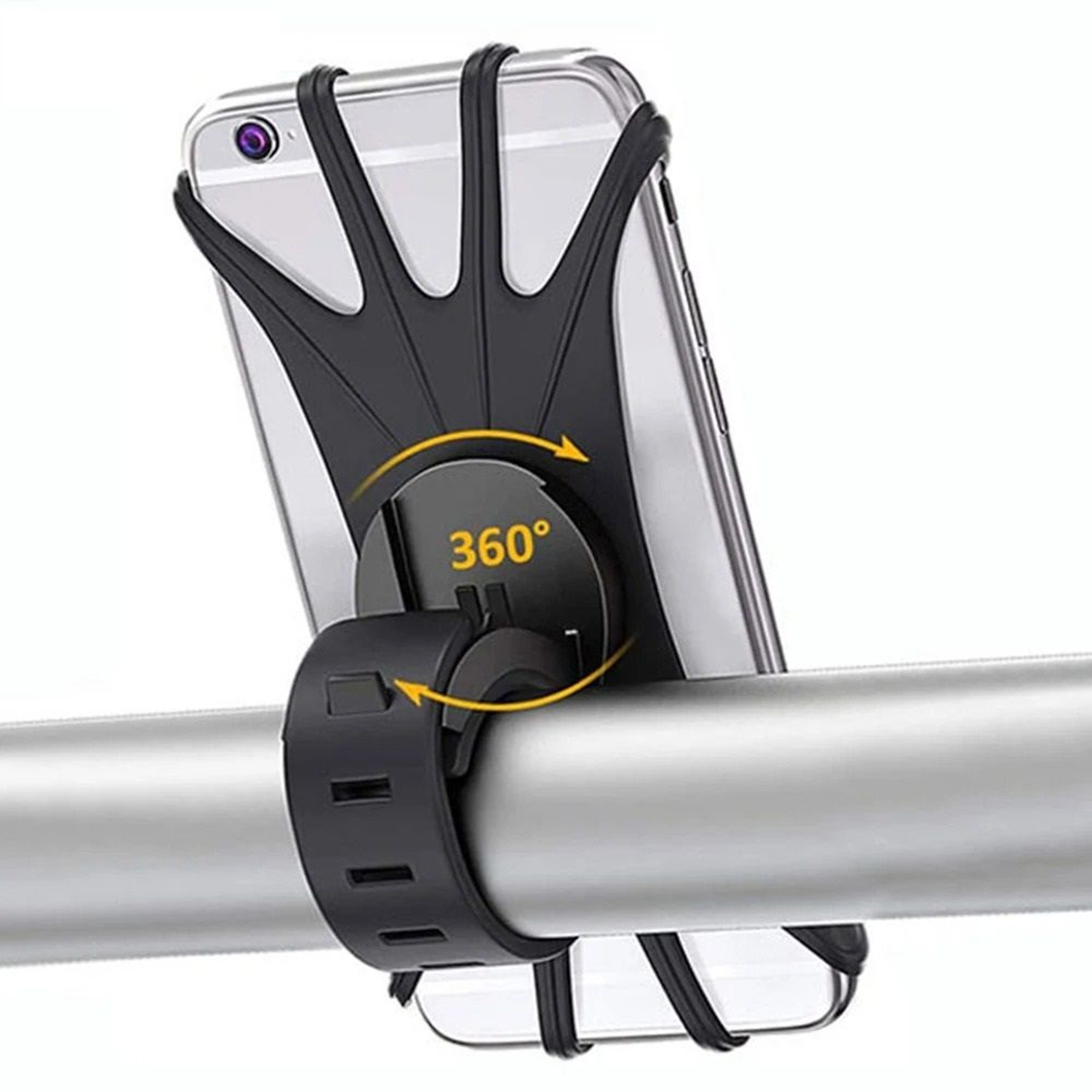 360 Degree Rotatable Silicone Bicycle Phone Holder Universal Mobile Stand 6