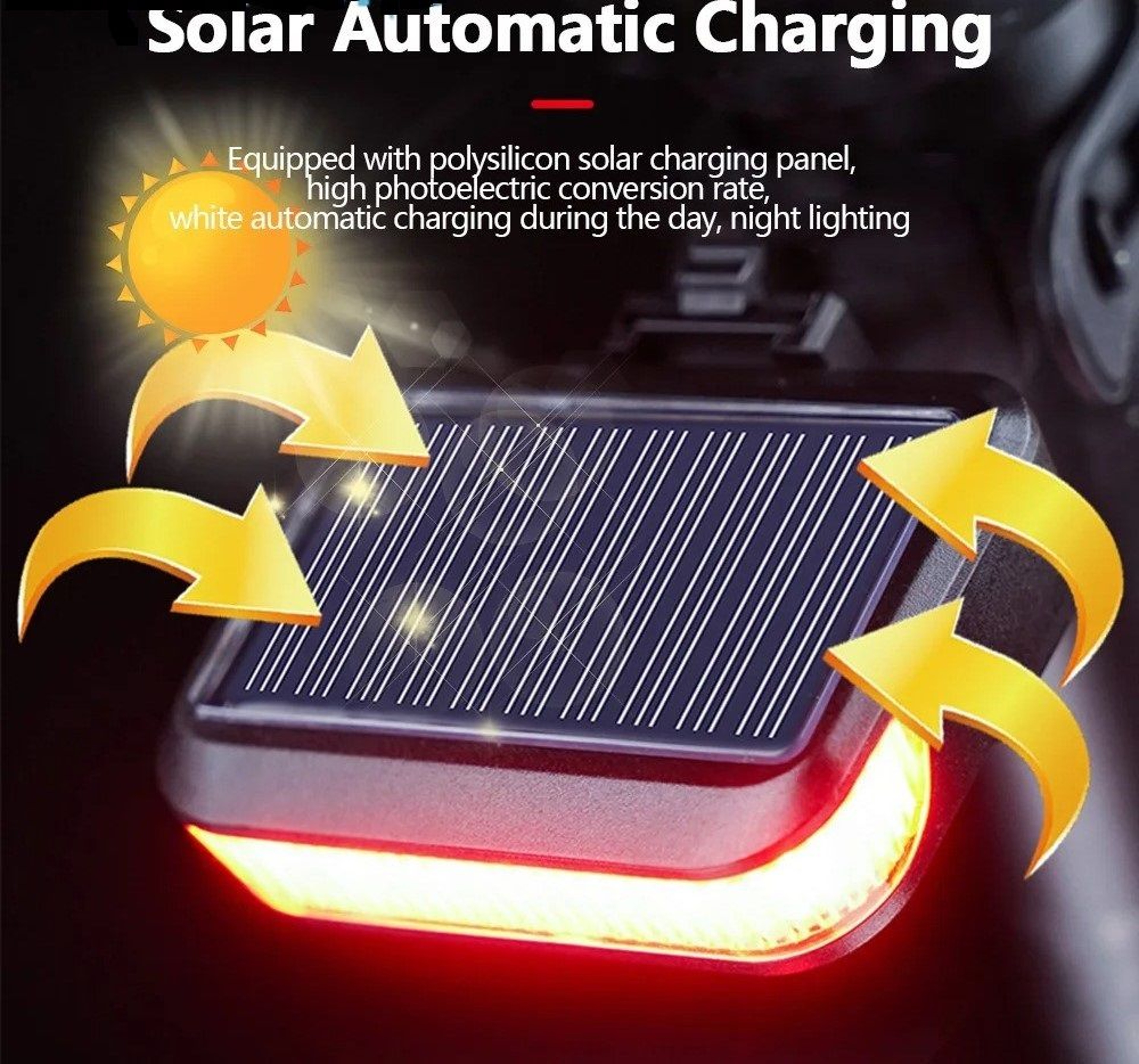 Solar Rechargeable Bicycle Taillight Rear Bike Safety Lamp 0