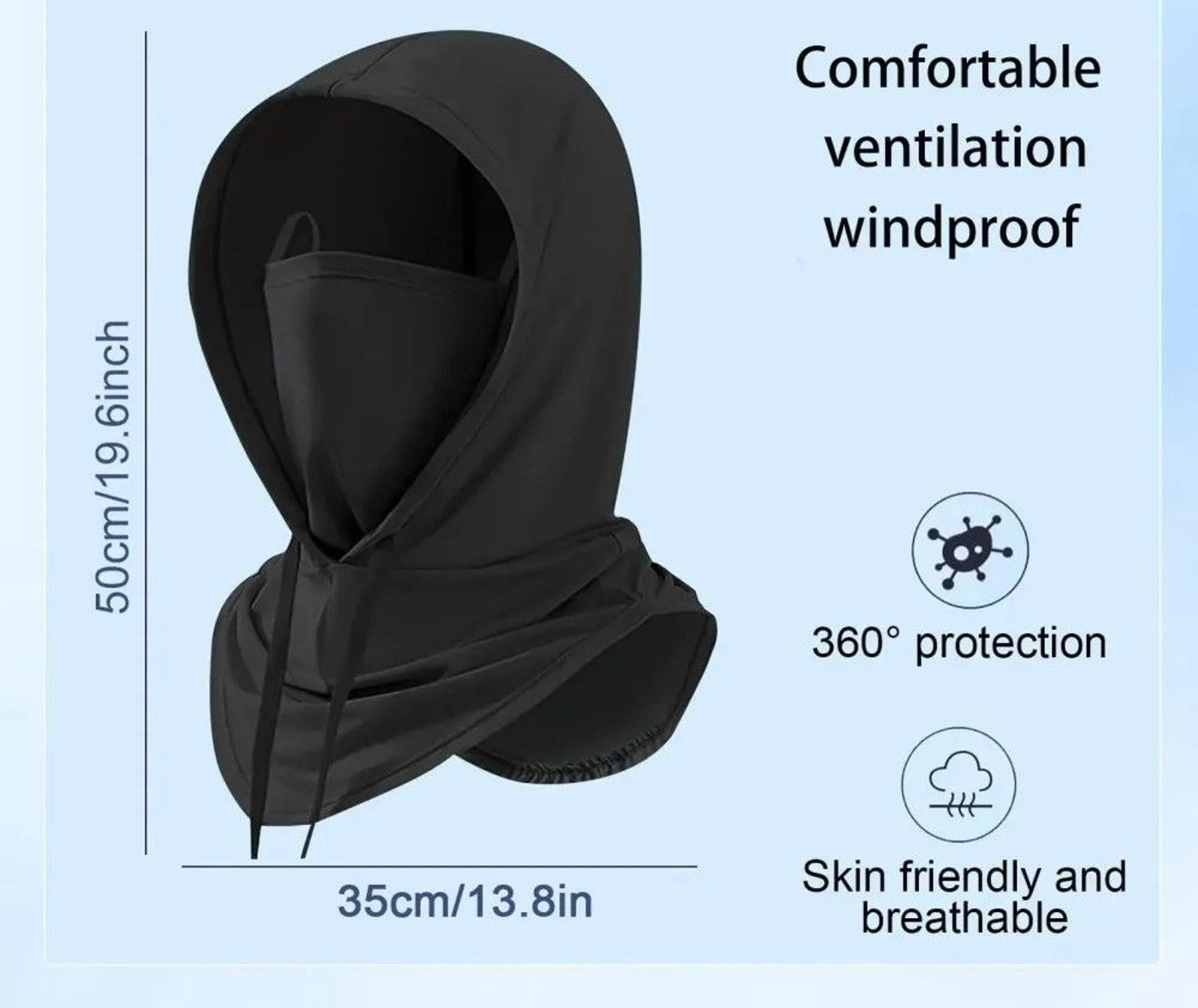 Unisex Full Face Sun Protection Mask Breathable Outdoor Sports Cap 2