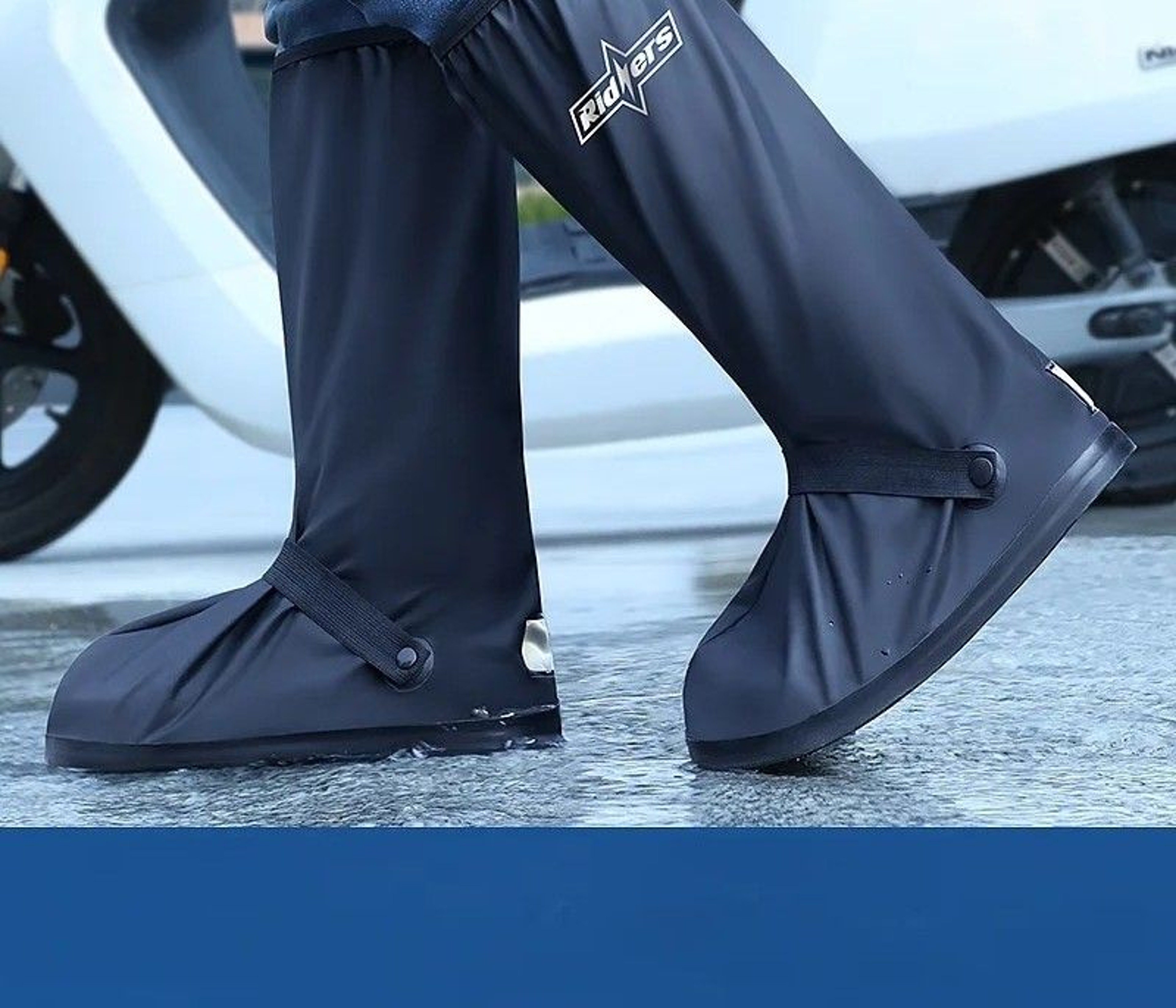 Waterproof Shoe Covers Outdoor Travel Rainproof Non Slip Shoe Protection 5