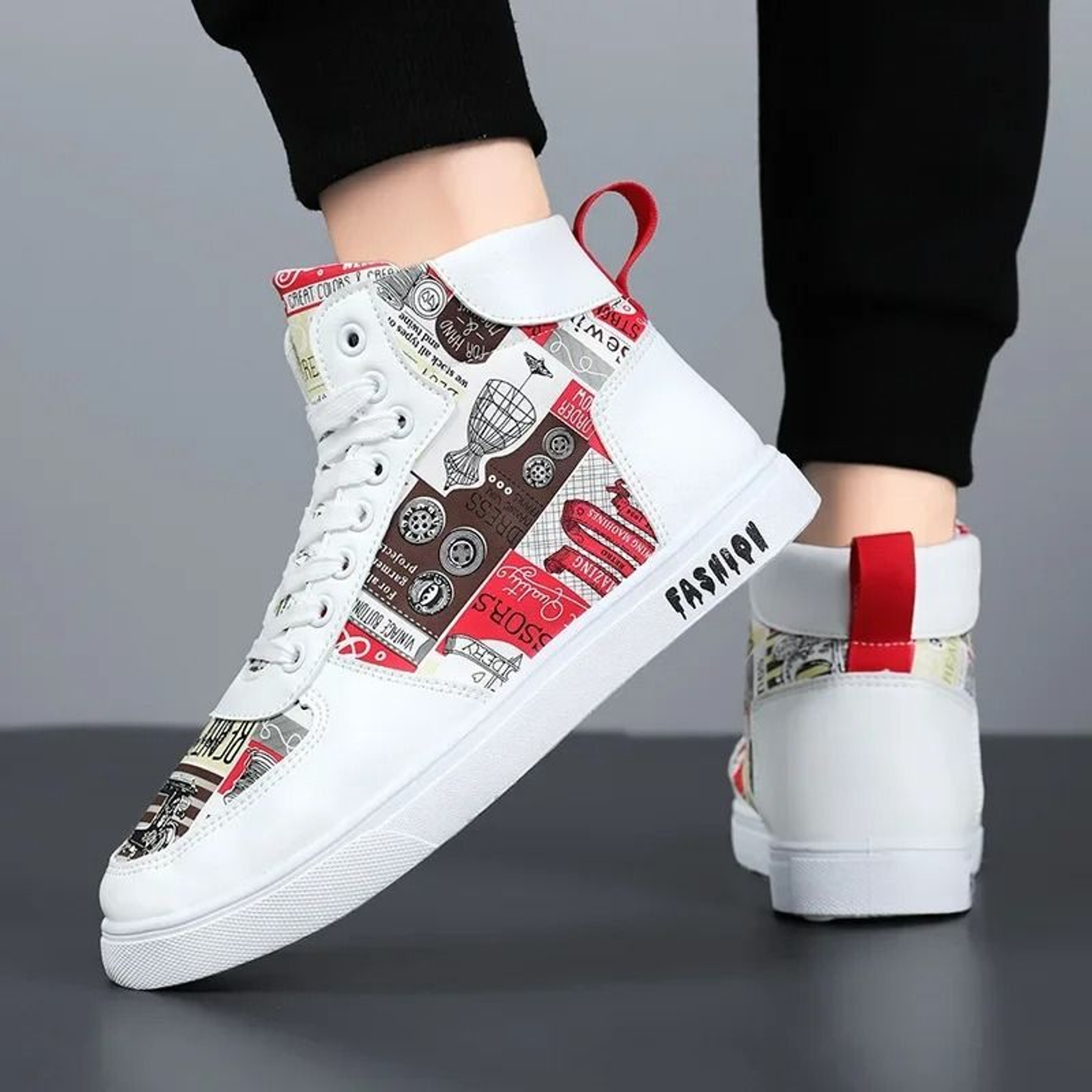 Men Casual Leather Running And Walking Sneaker Skateboard Shoes 7