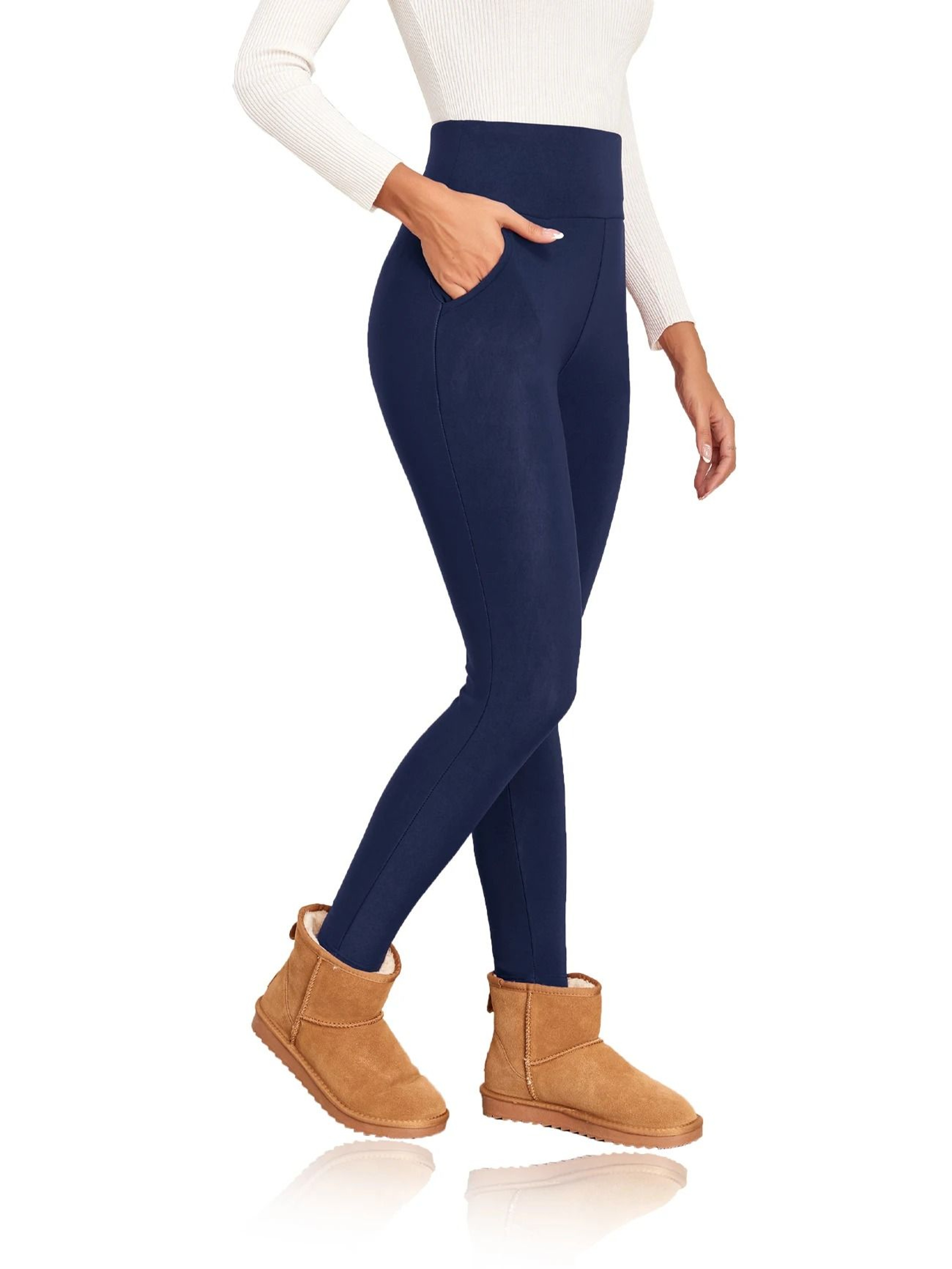 Thermal Velvet High Waist Winter Leggings For Women Thick Fleece Lined Warm Leggings 6