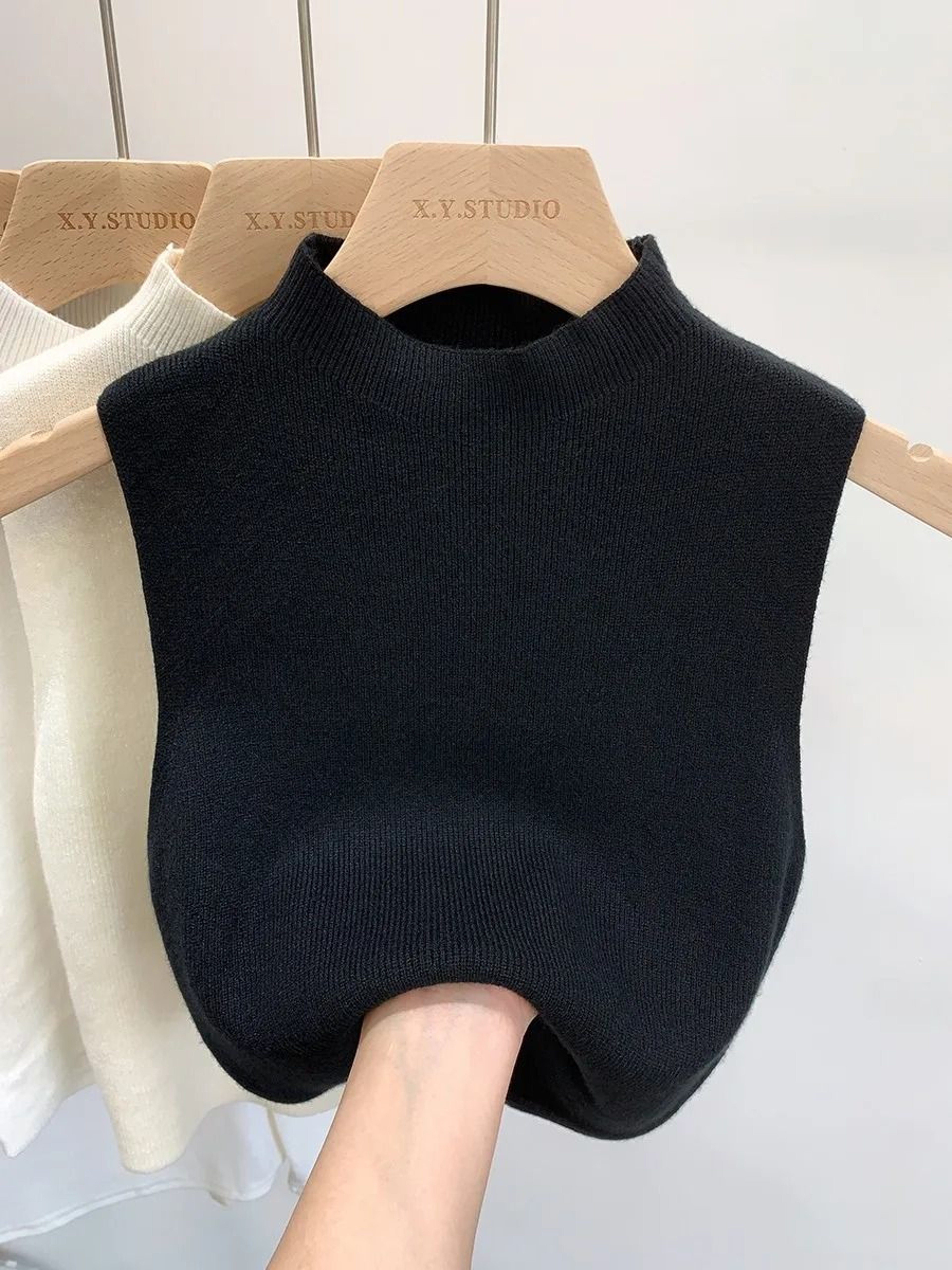 Slim Fit Knitted Tank Top Sleeveless Short Pullover Sweater For Women 7