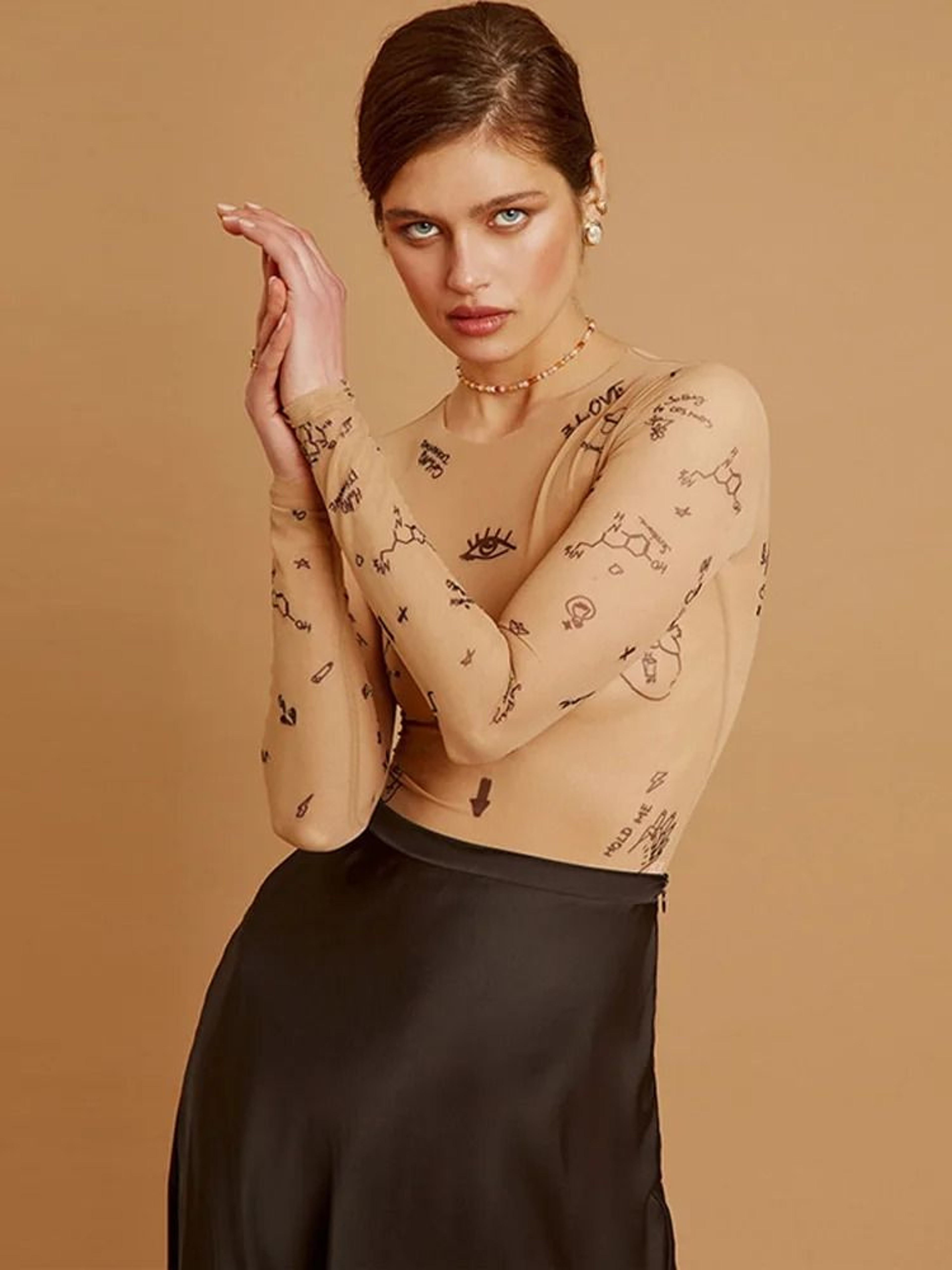 Women Sexy Slim Fit Long Sleeve Bodysuit O Neck One Piece Top 3